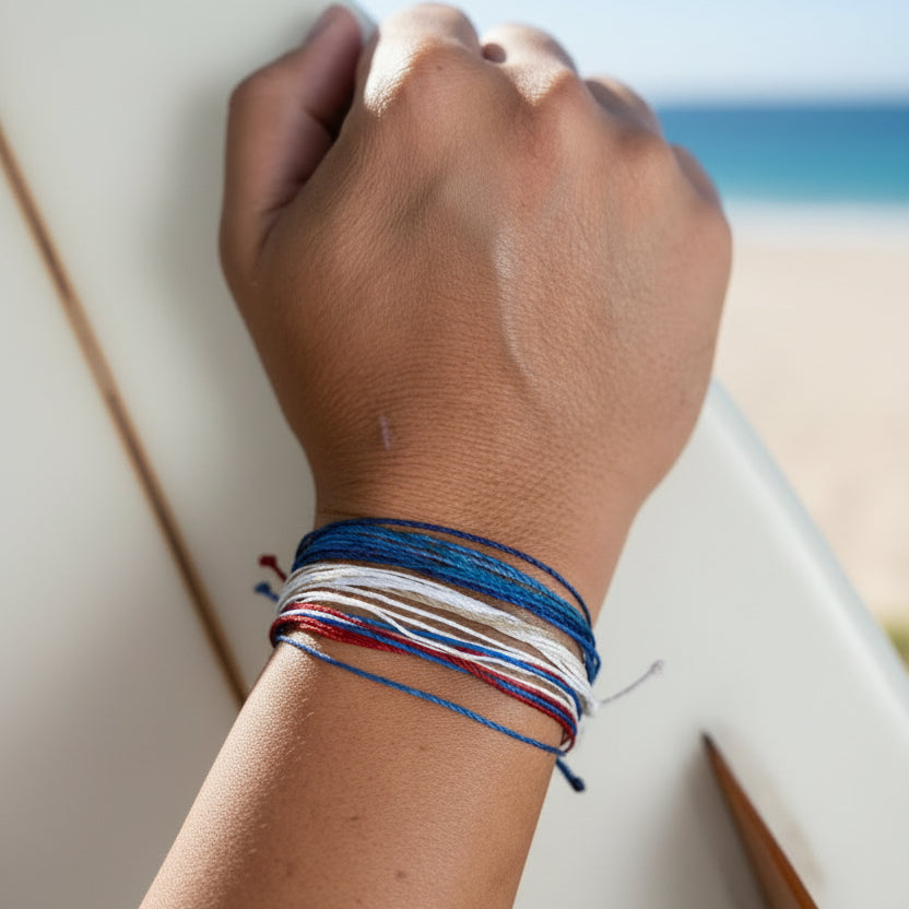 Pura Vida Red White and Blue Original Bracelet