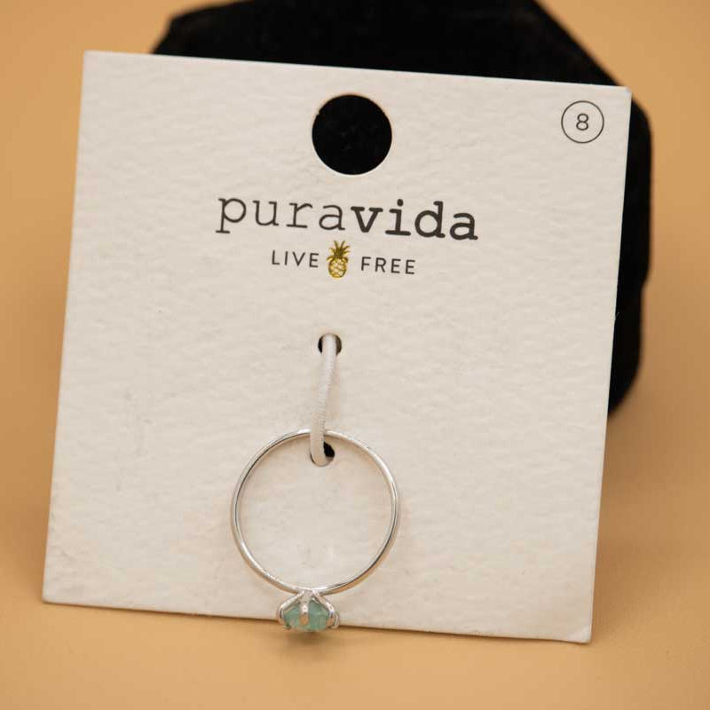 Pura Vida Blue Stone Ring Size 8