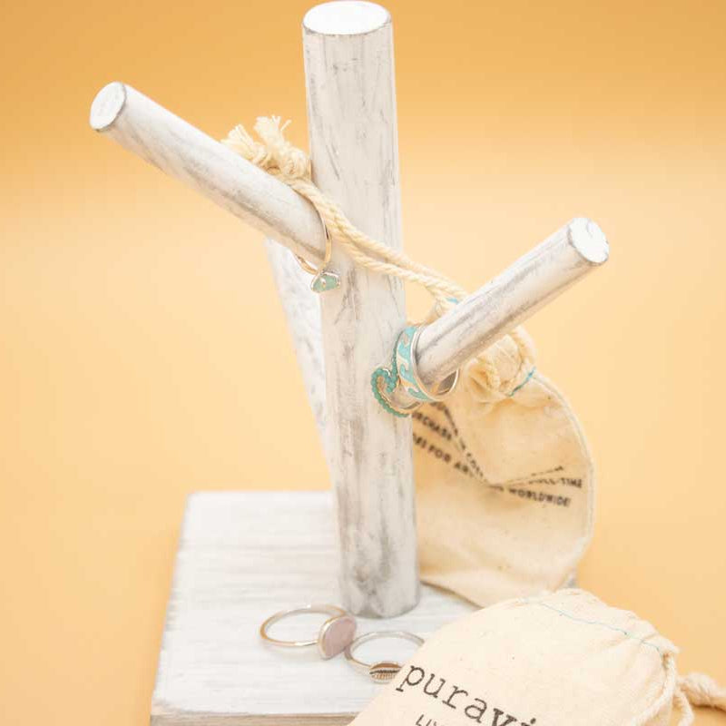 Pura Vida Reversible MOP Wave Ring