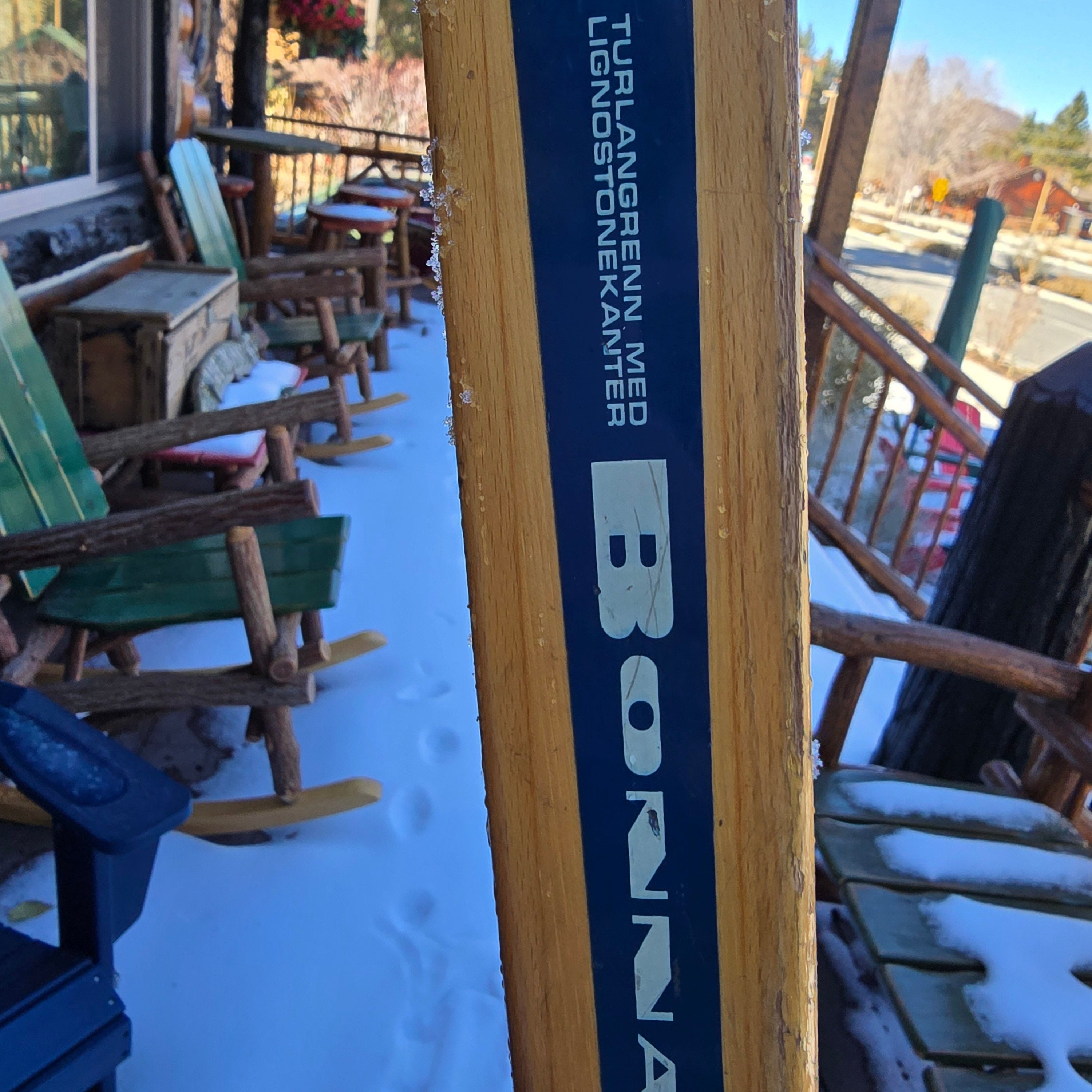 Vintage Bonna 1800 Wood Cross-Country Skis - from NORWAY!