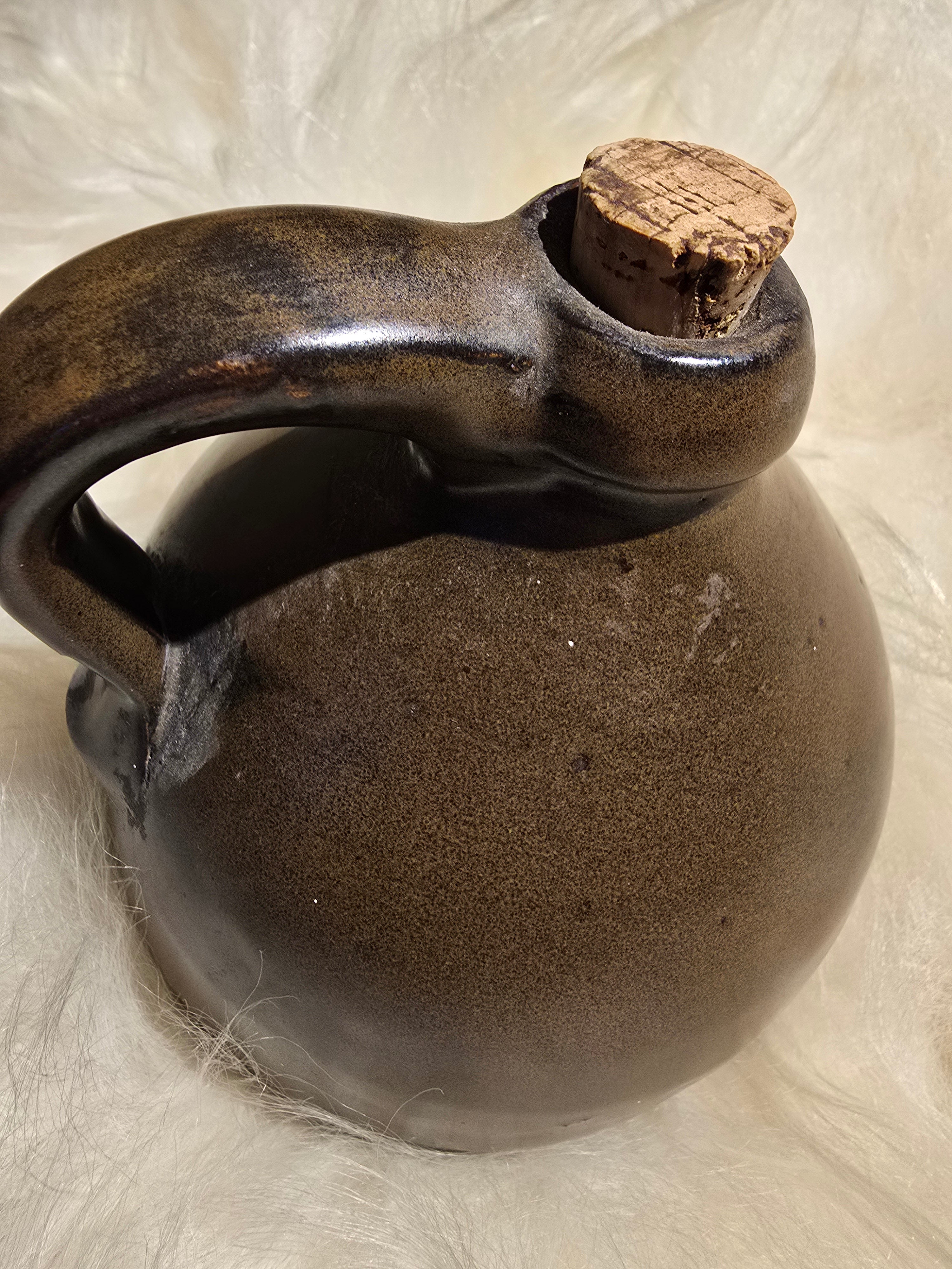 Vintage Earthenware Moonshine Jug