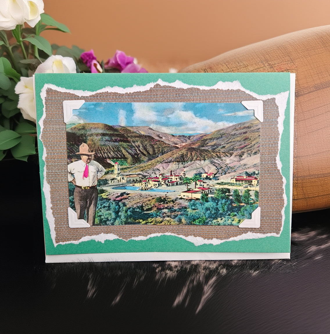 Beautifully Hand Crafted Custom Created Greeting Card Series by Diane Stegman "Scotty's Castle"