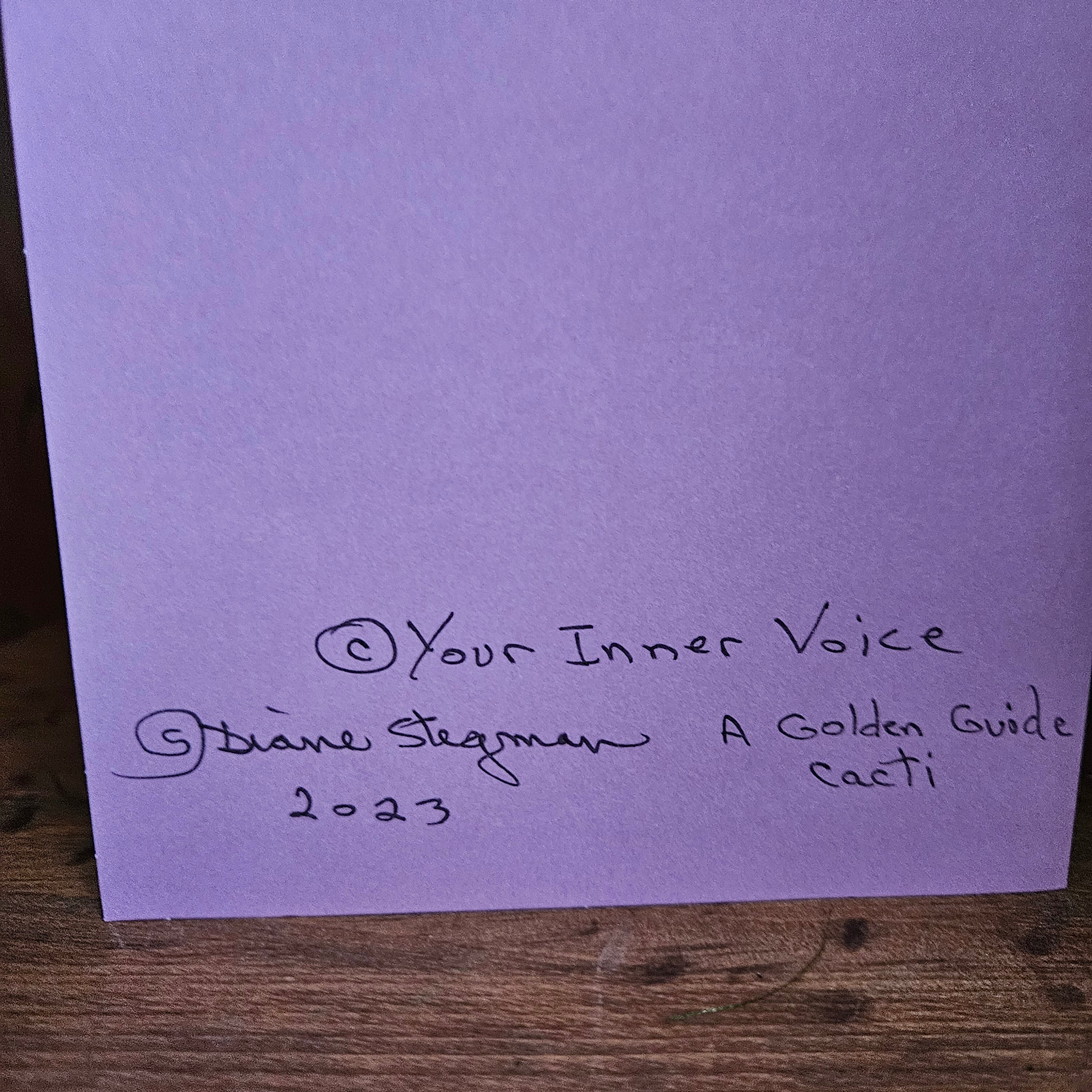 Beautifully Hand Crafted Custom Created Greeting Card Series by Diane Stegman "Cereus Stenopterus"