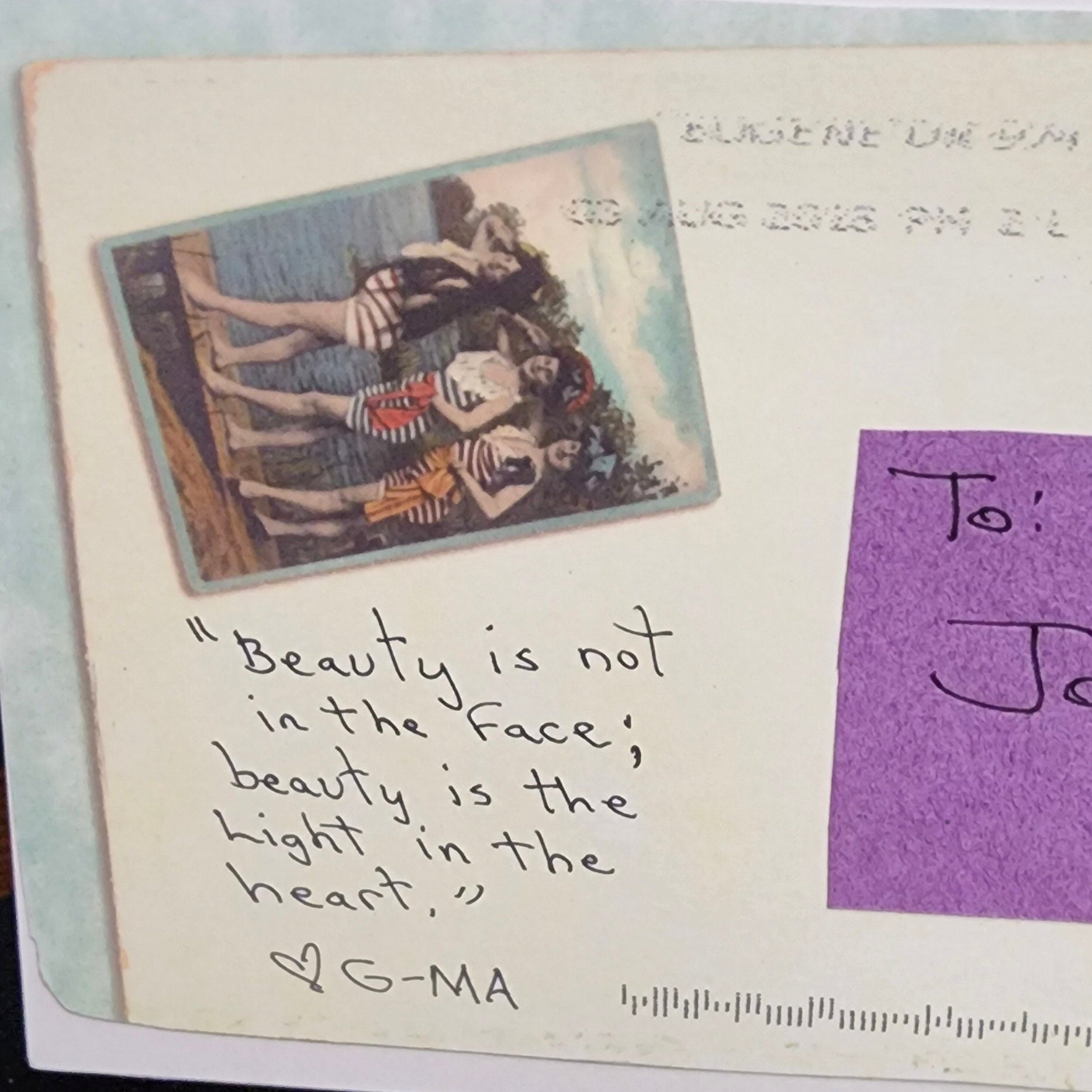 Beautifully Hand Crafted Custom Created Greeting Card Series by Diane Stegman "Vintage Female Swimsuits"
