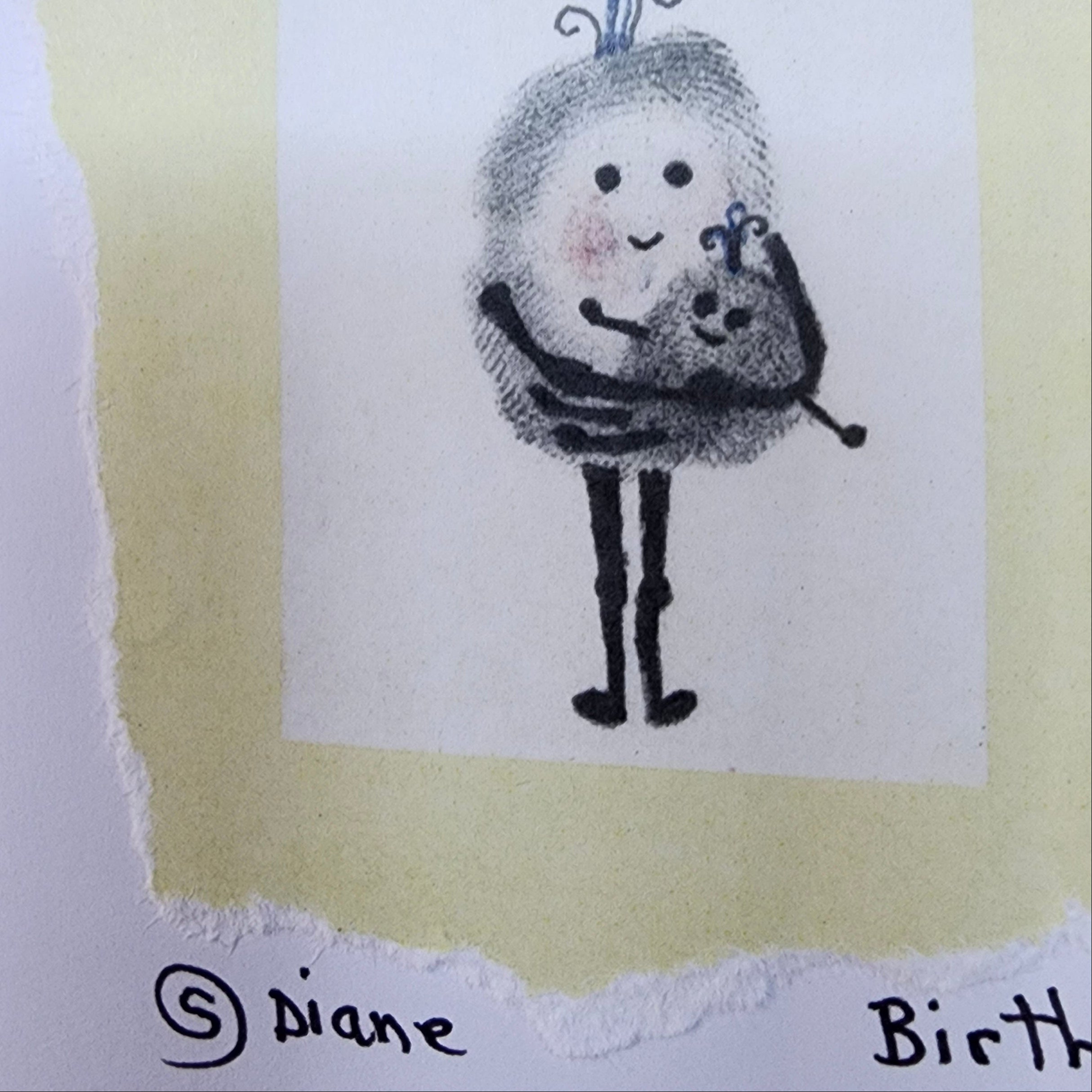 Beautifully Hand Crafted Custom Created Greeting Card Series by Diane Stegman "Birth"