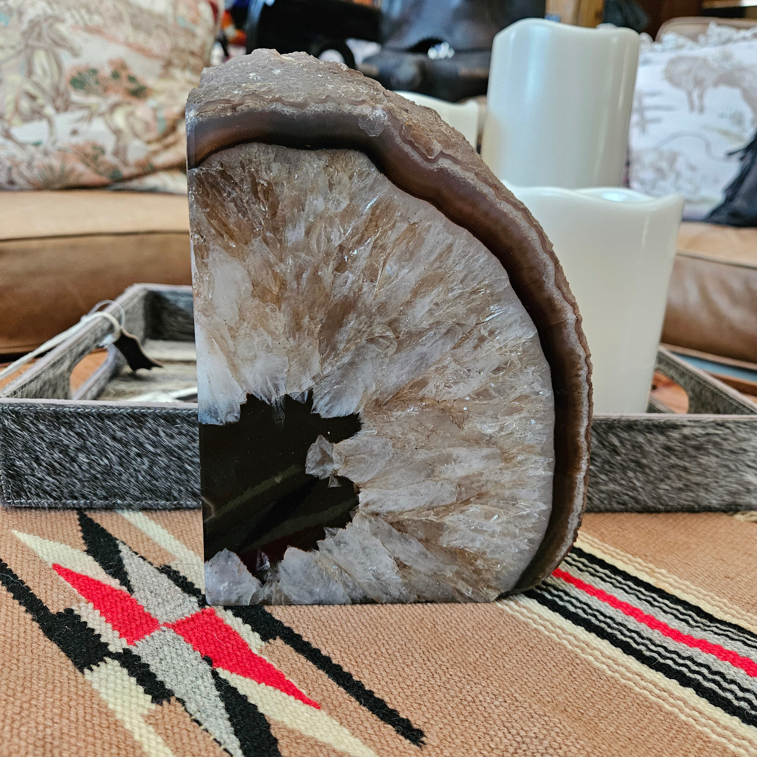 Black Agate Crystal Rock