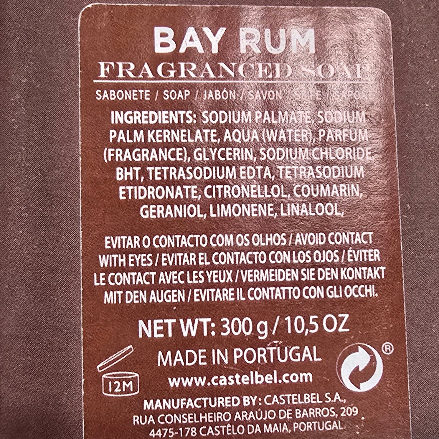 Castelbel Bay Rum Fragranced Soap Bar