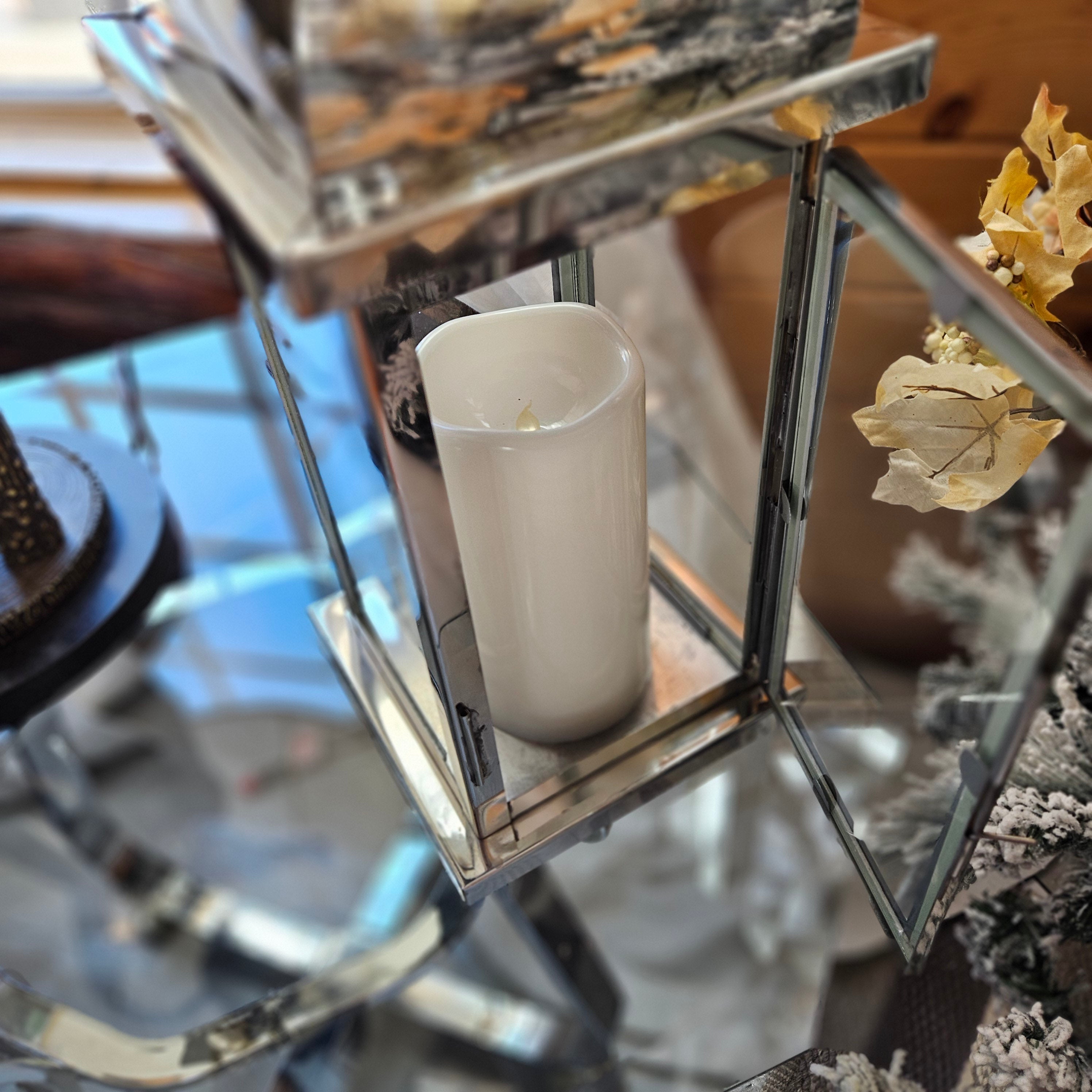 Chrome Hurricane Lantern