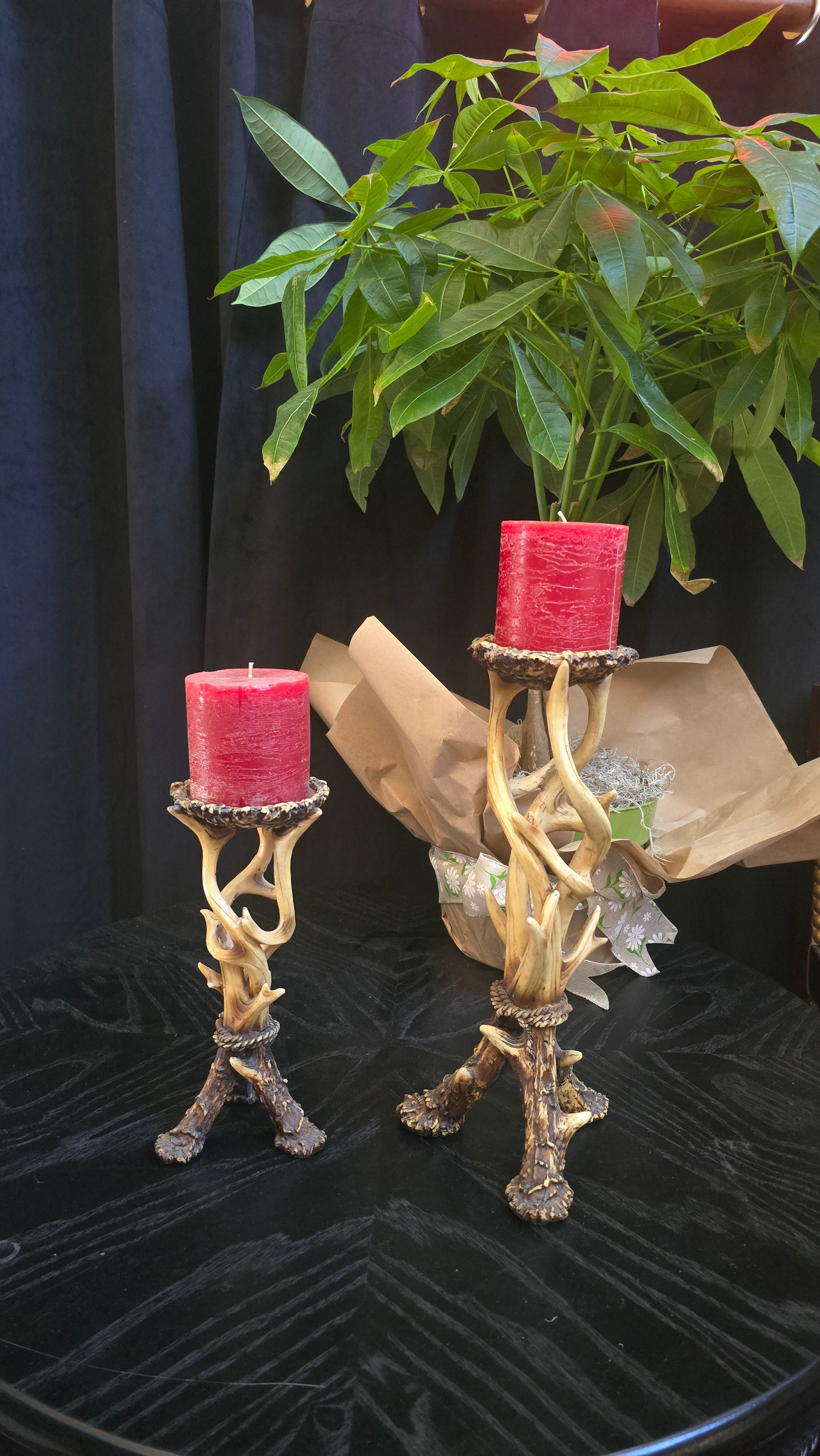 HiEnd Accents Antler Candle Holders (Set Of 2)
