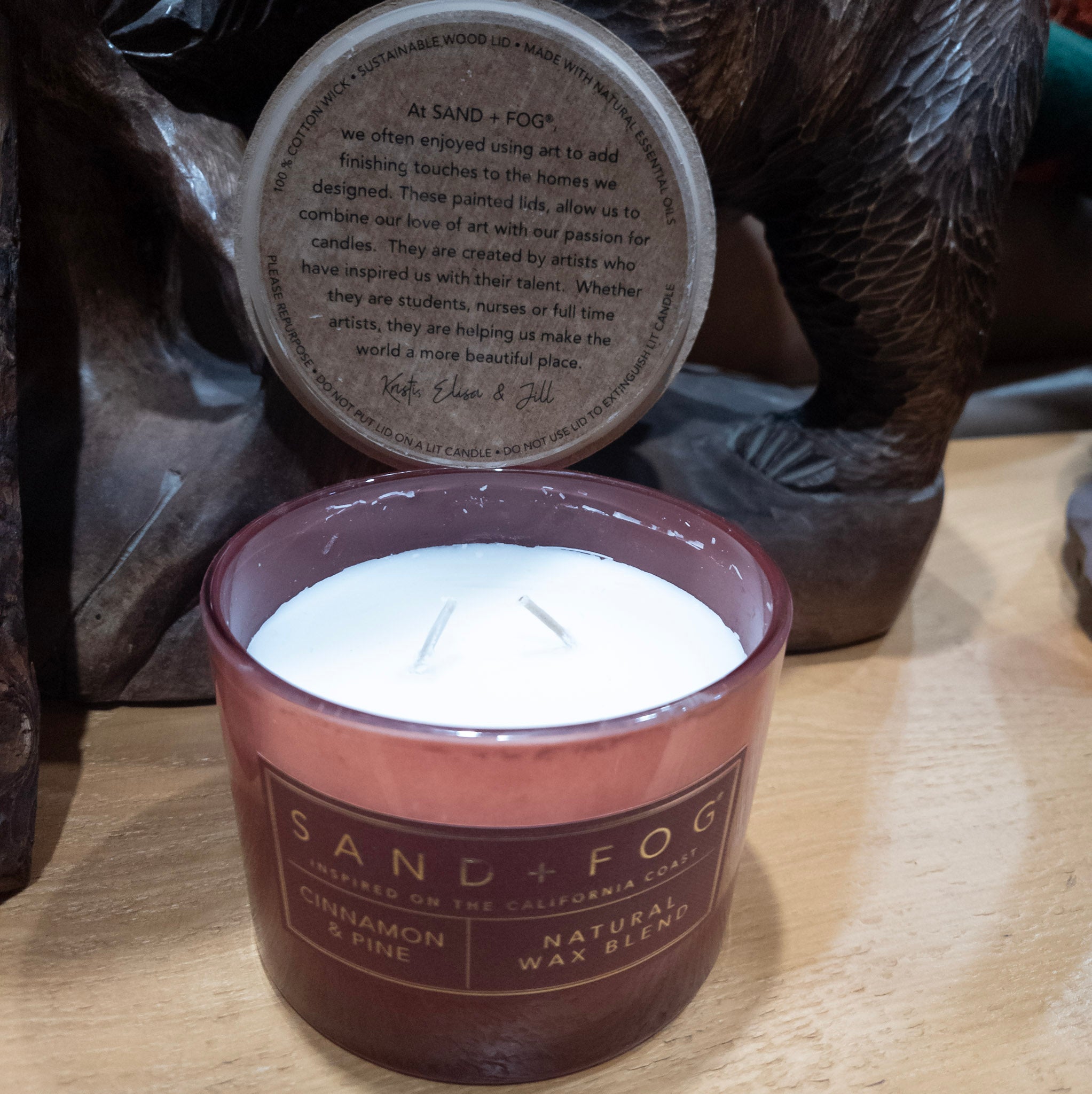 SAND + FOG Cinnamon & Pine scented candle