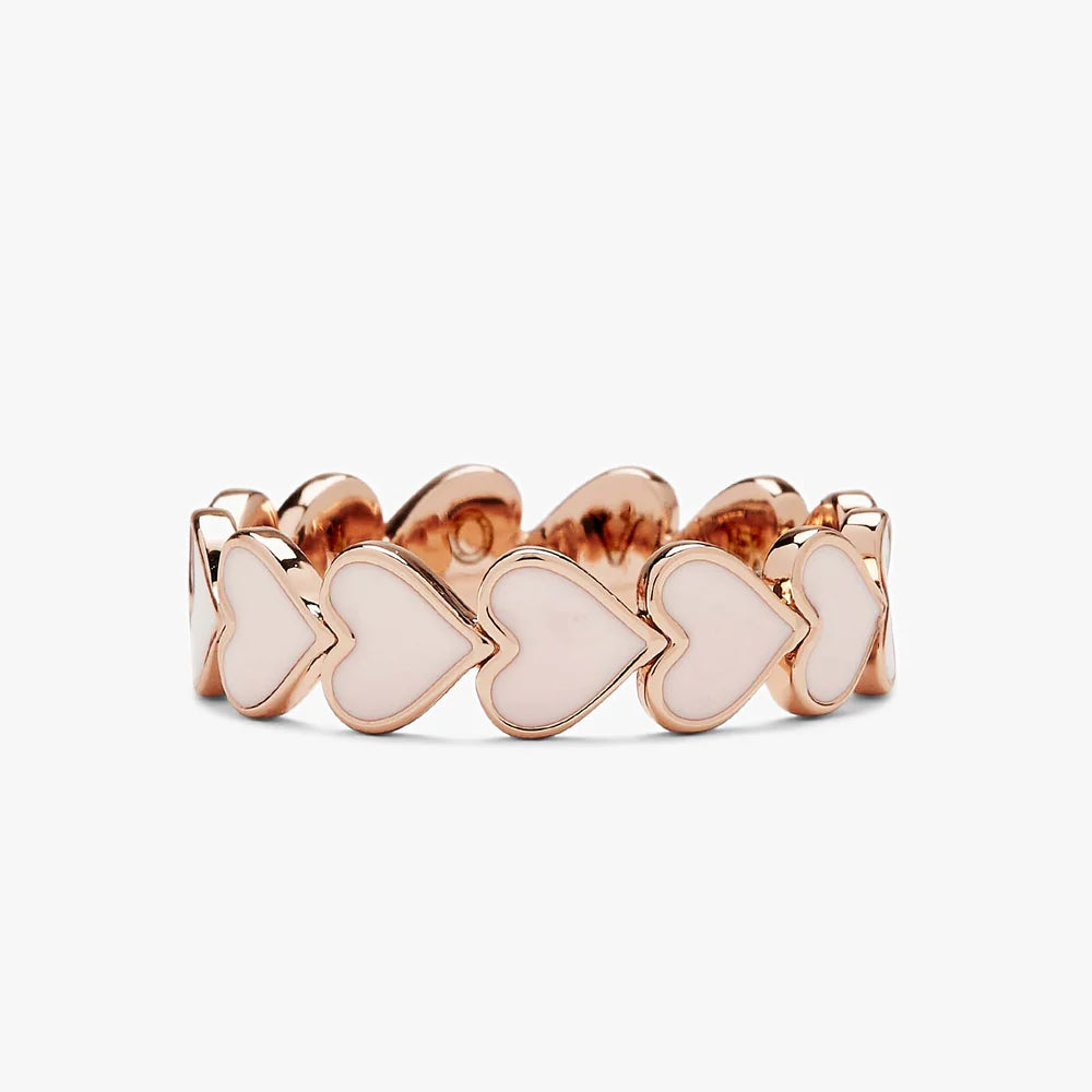 Pura Vida Love Hearts Enamel Band Ring