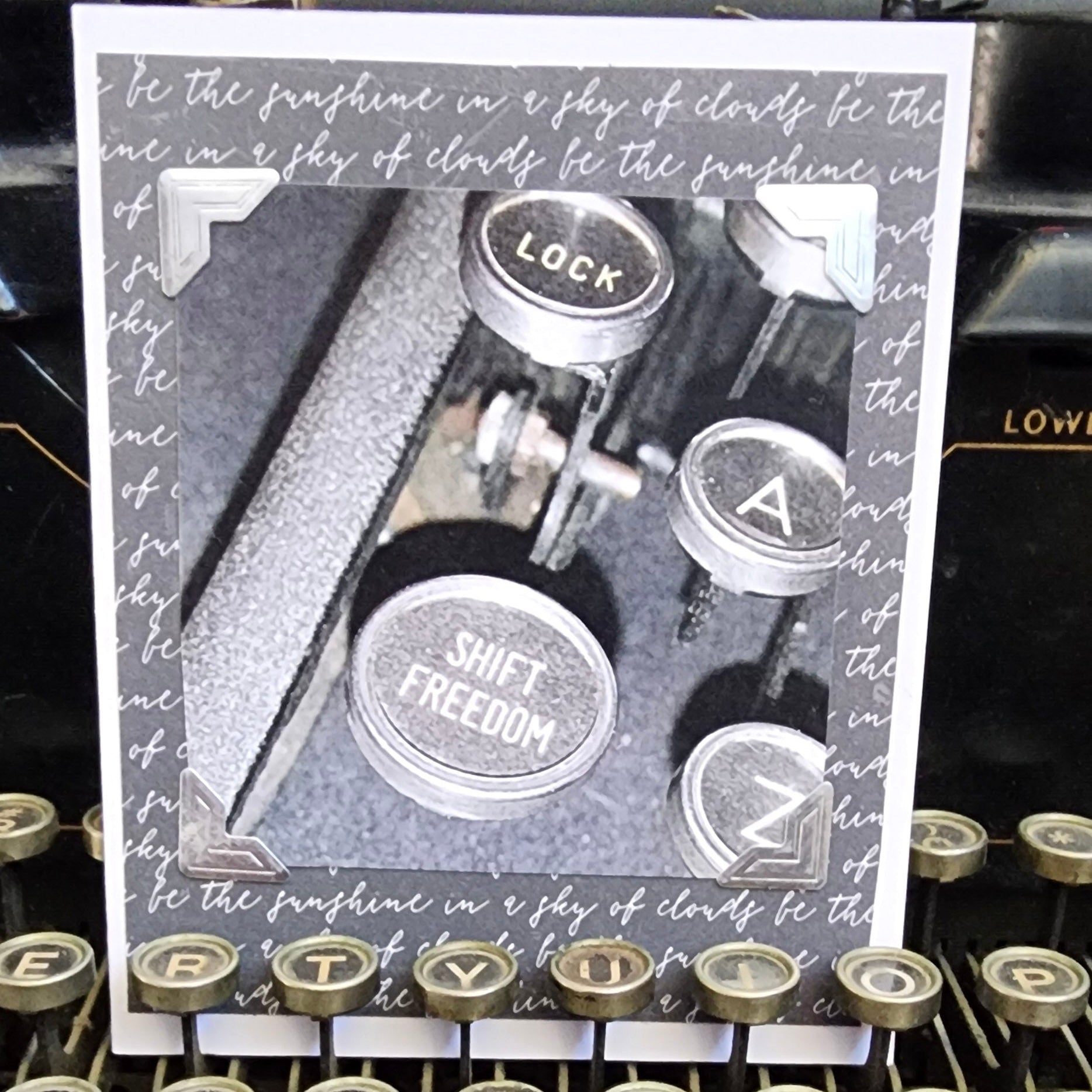 Beautifully Hand Crafted Custom Created Greeting Card Series by Diane Stegman "Shift Freedom"