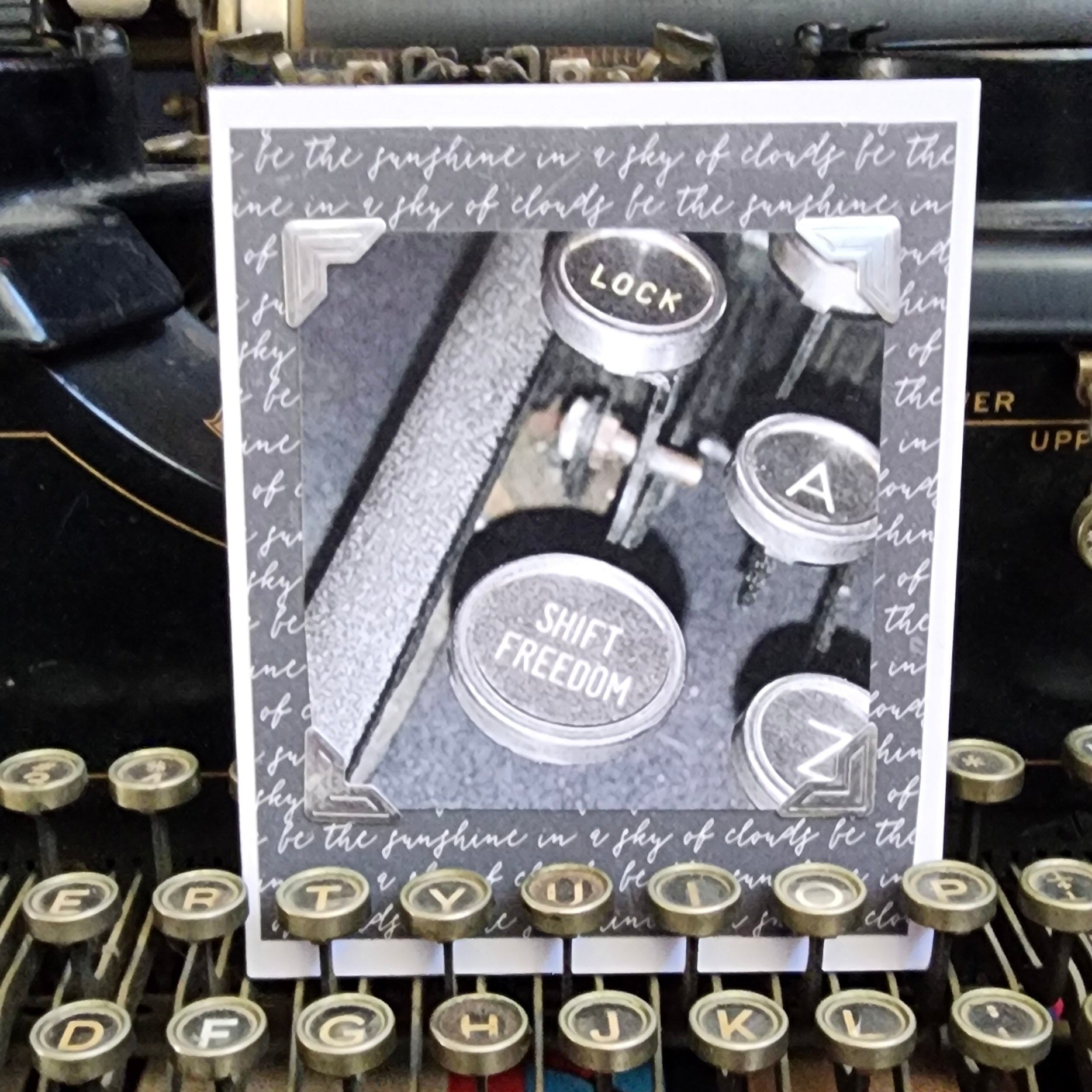 Beautifully Hand Crafted Custom Created Greeting Card Series by Diane Stegman "Shift Freedom"