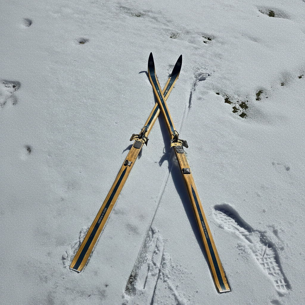 Vintage Bonna 1800 Wood Cross-Country Skis - from NORWAY!