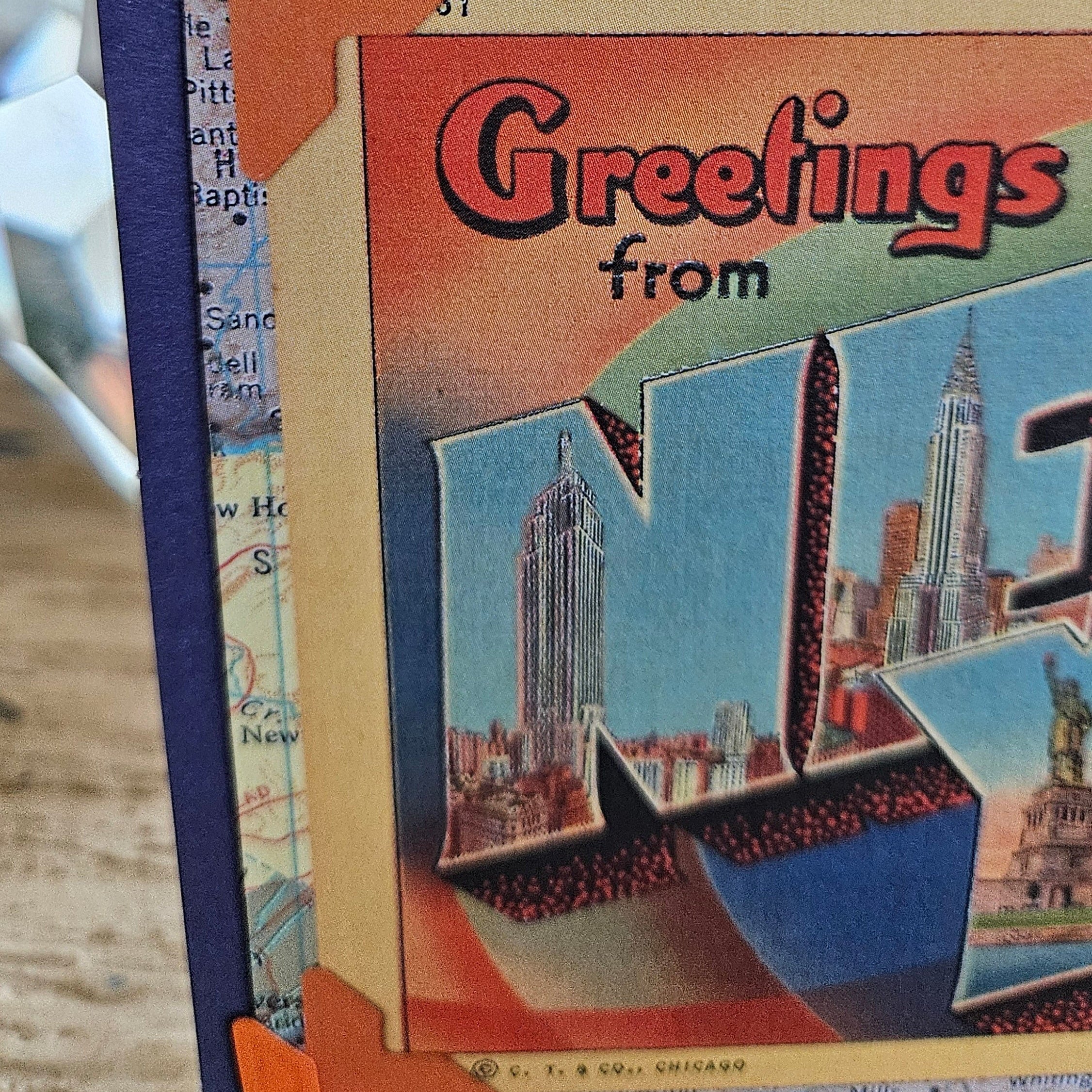 Beautifully Hand Crafted Custom Created Greeting Card Series by Diane Stegman "New York"