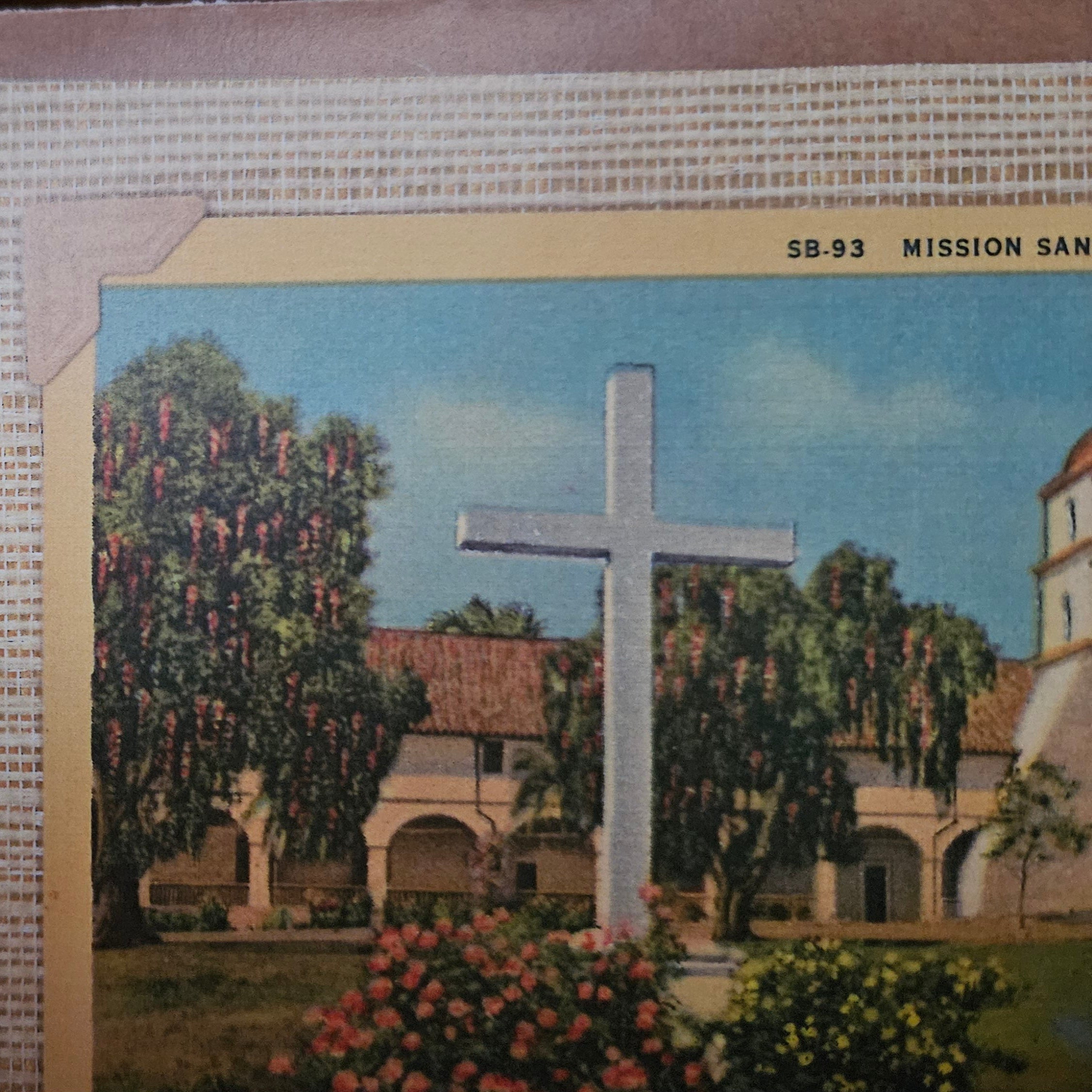 Beautifully Hand Crafted Custom Created Greeting Card Series by Diane Stegman "Mission Santa Barbara, California"