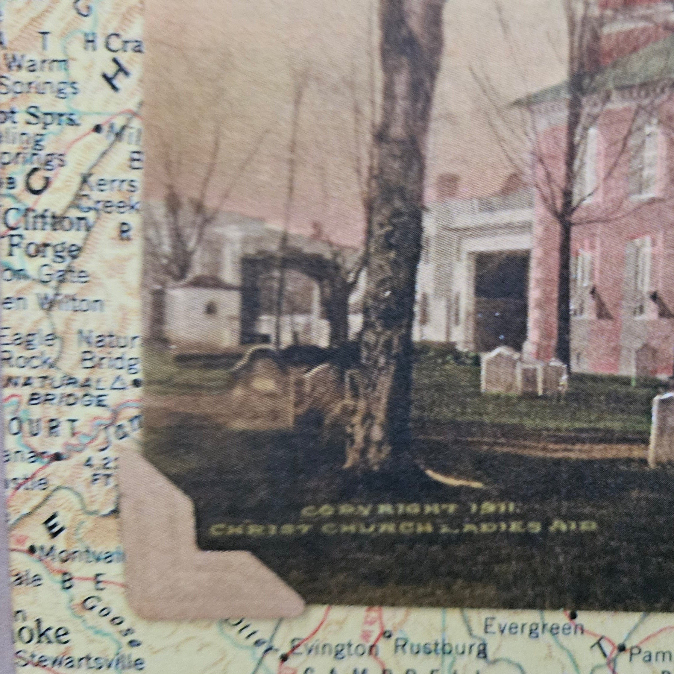 Beautifully Hand Crafted Custom Created Greeting Card Series by Diane Stegman "Christ Church Alexandria, Virginia"