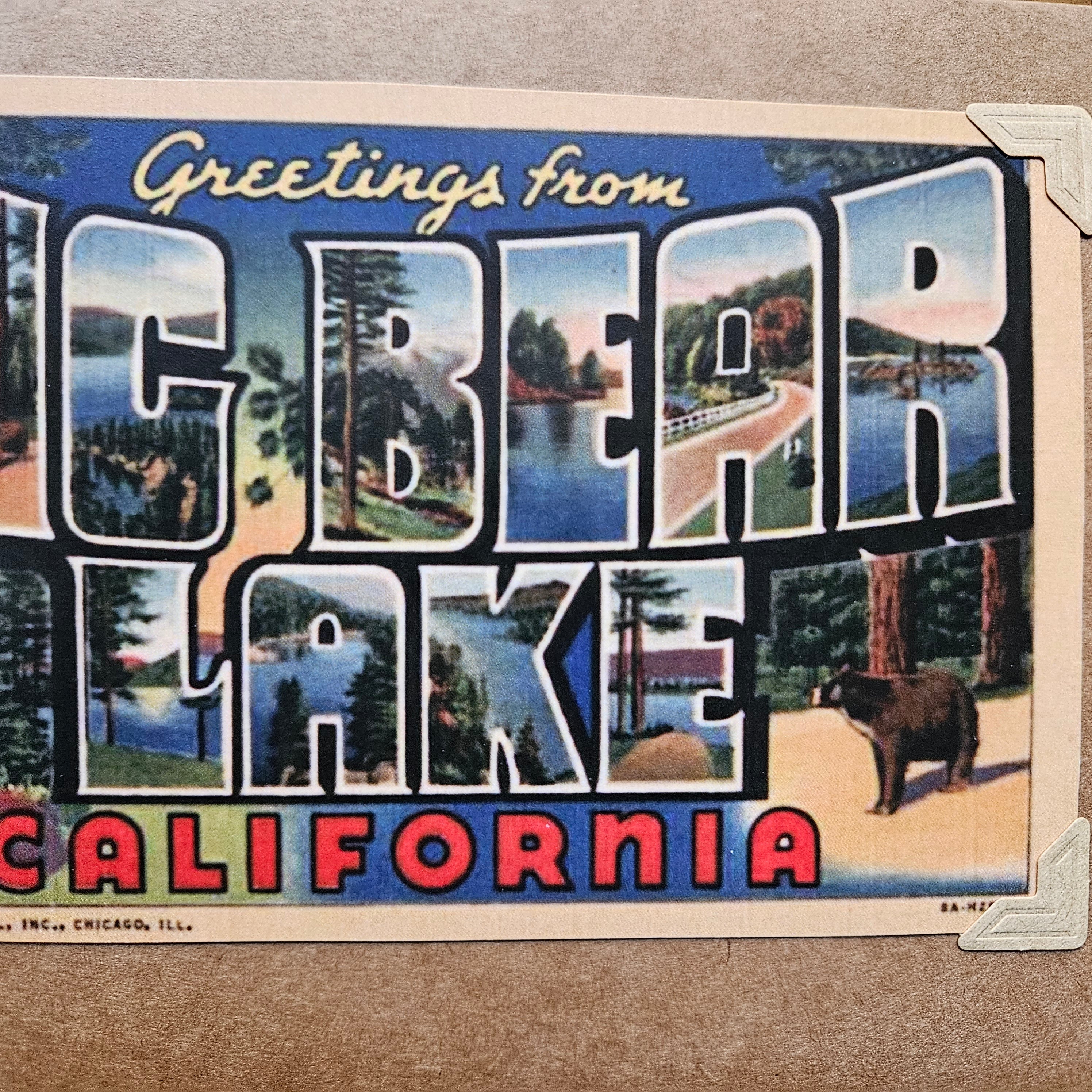 Beautifully Hand Crafted Custom Created Greeting Card Series by Diane Stegman "Greetings from Big Bear Lake, California"