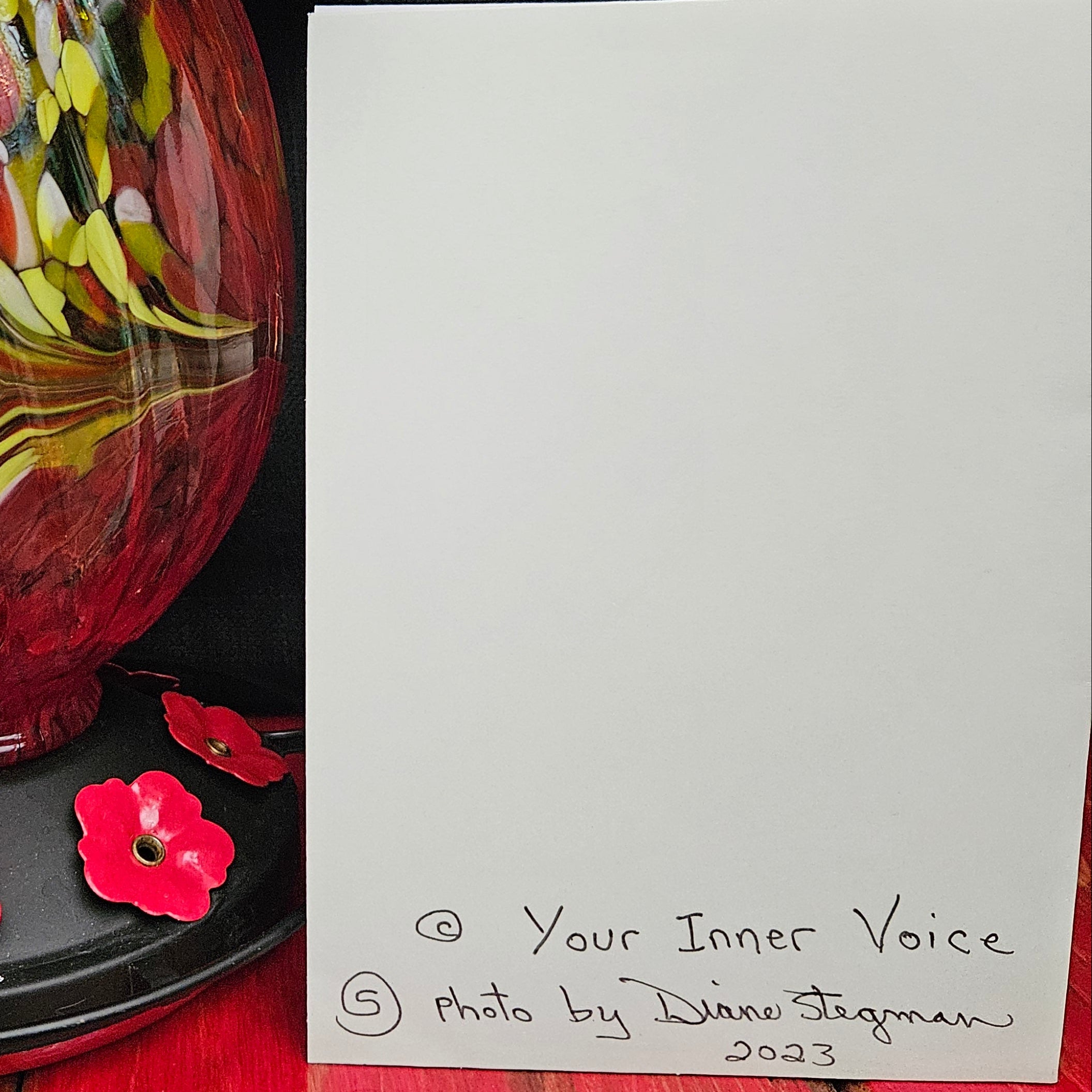 Beautifully Hand Crafted Custom Created Greeting Card Series by Diane Stegman "Hummingbird Nest"
