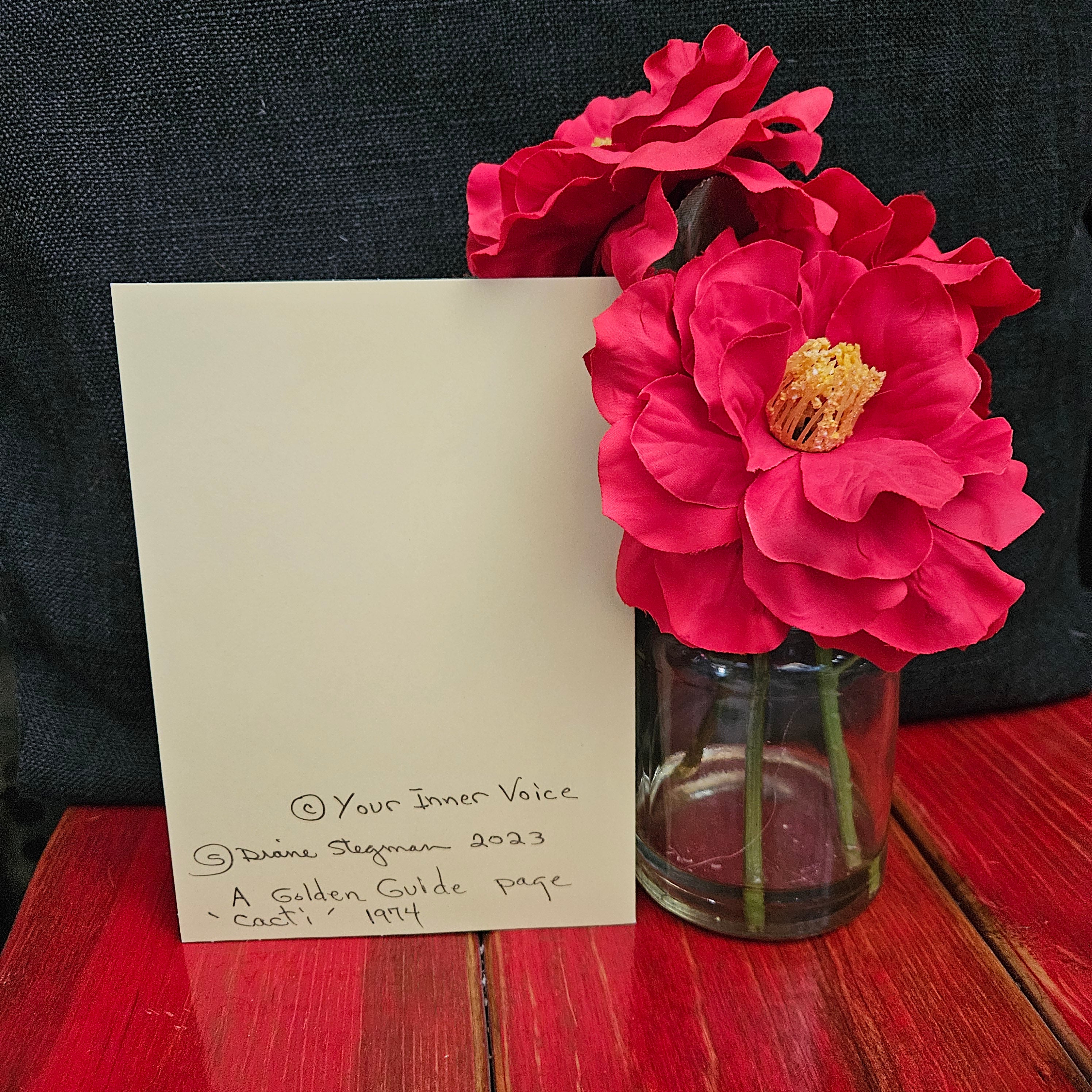 Beautifully Hand Crafted Custom Created Greeting Card Series by Diane Stegman "Flowering Aloe"
