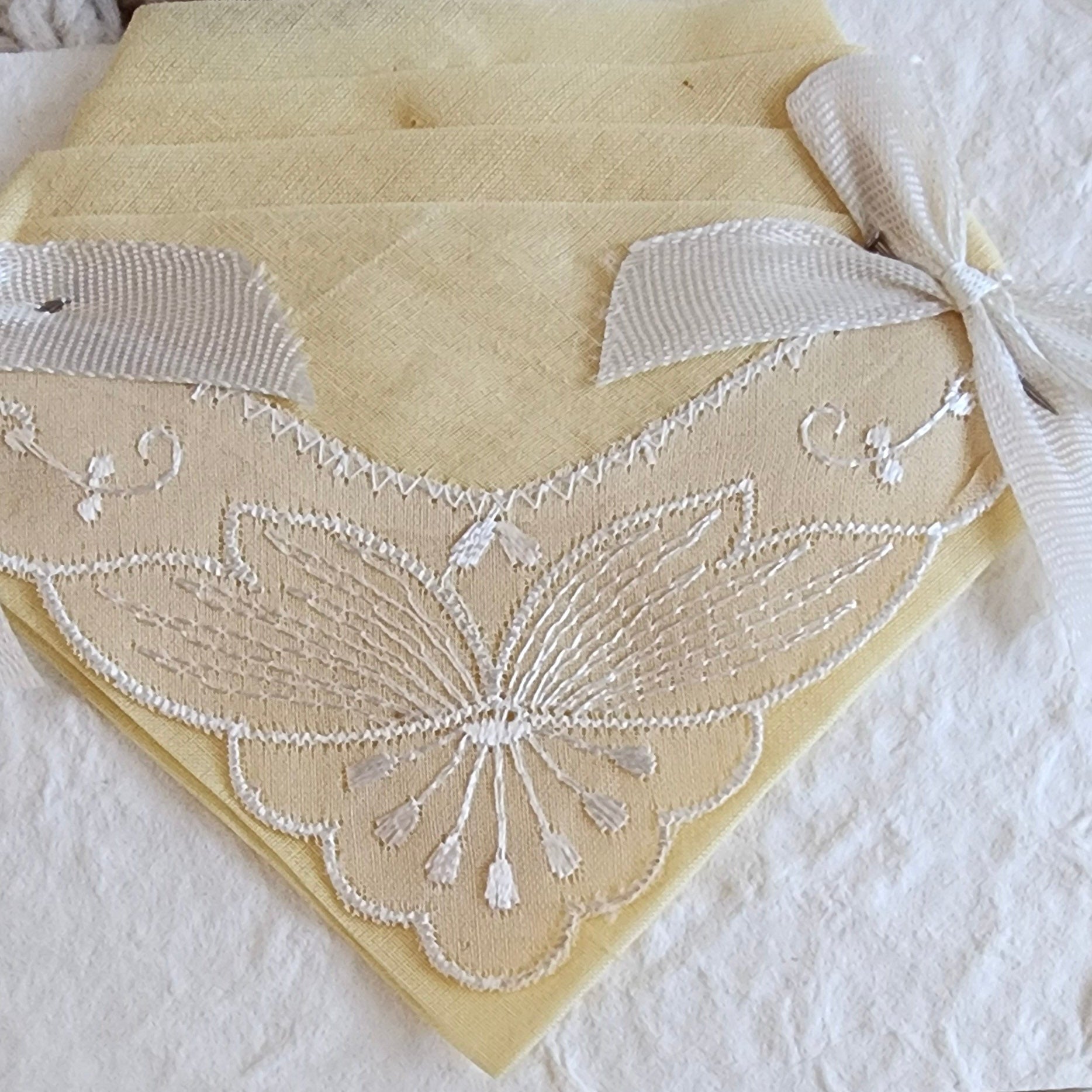 Beautifully Hand Crafted Custom Created Greeting Card Series by Diane Stegman "Fabric Bows"