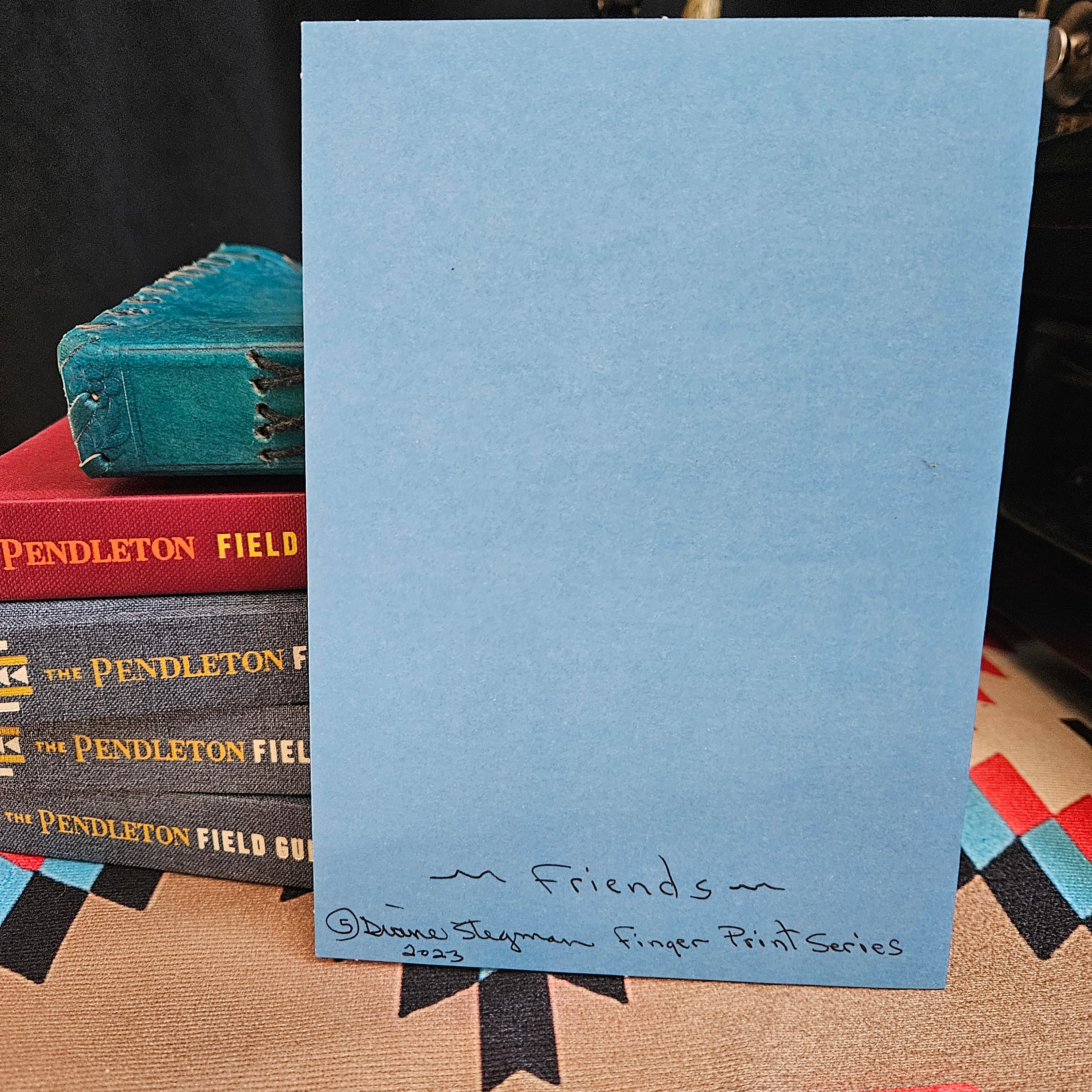 Beautifully Hand Crafted Custom Created Greeting Card Series by Diane Stegman "Fingerprint Series Playful Couple"