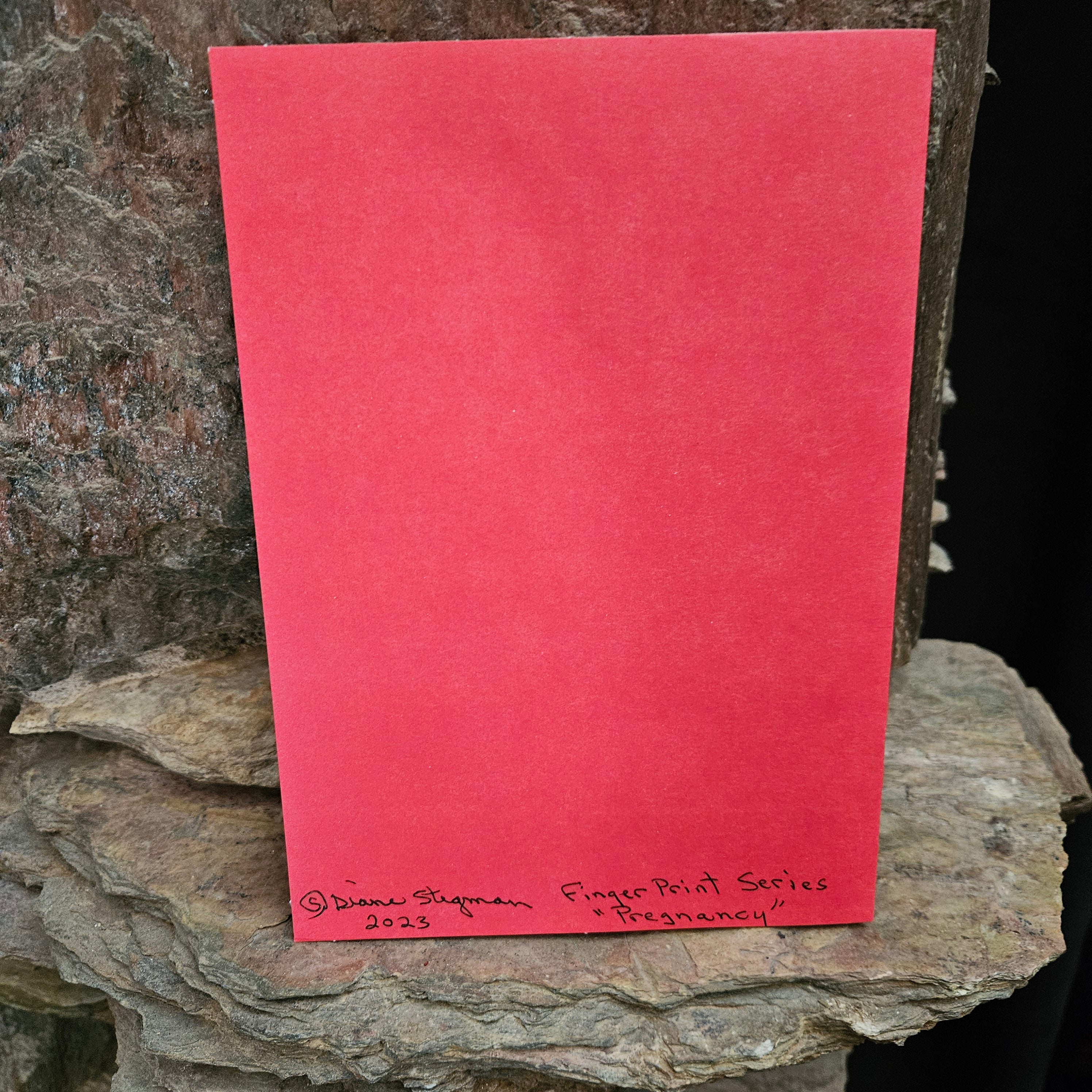 Beautifully Hand Crafted Custom Created Greeting Card Series by Diane Stegman "Fingerprint Series Pregnancy"