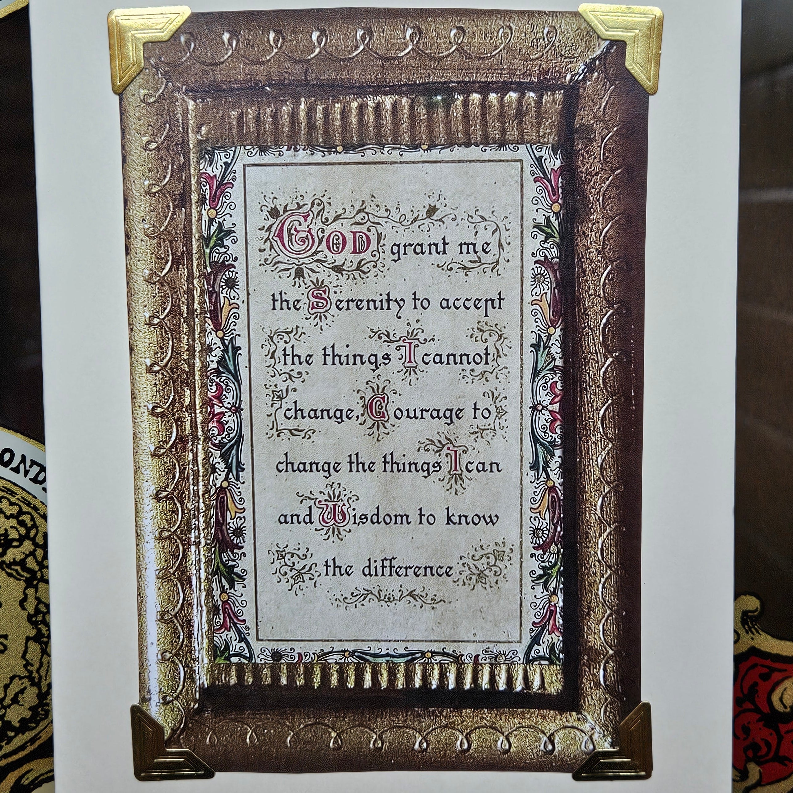 Beautifully Hand Crafted Custom Created Greeting Card Series by Diane Stegman "Serenity Prayer"