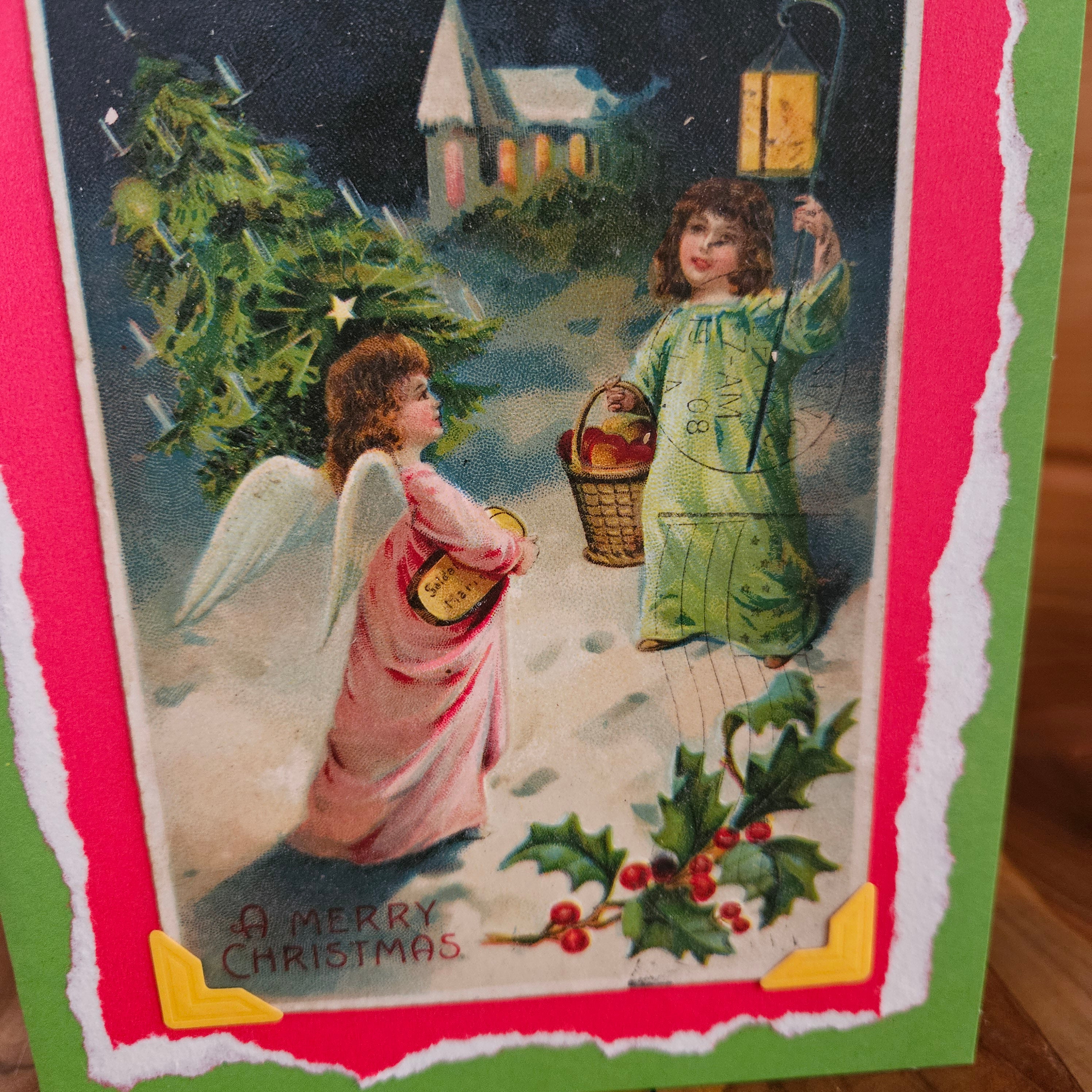 Beautifully Hand Crafted Custom Created Greeting Card Series by Diane Stegman "A Merry Christmas"