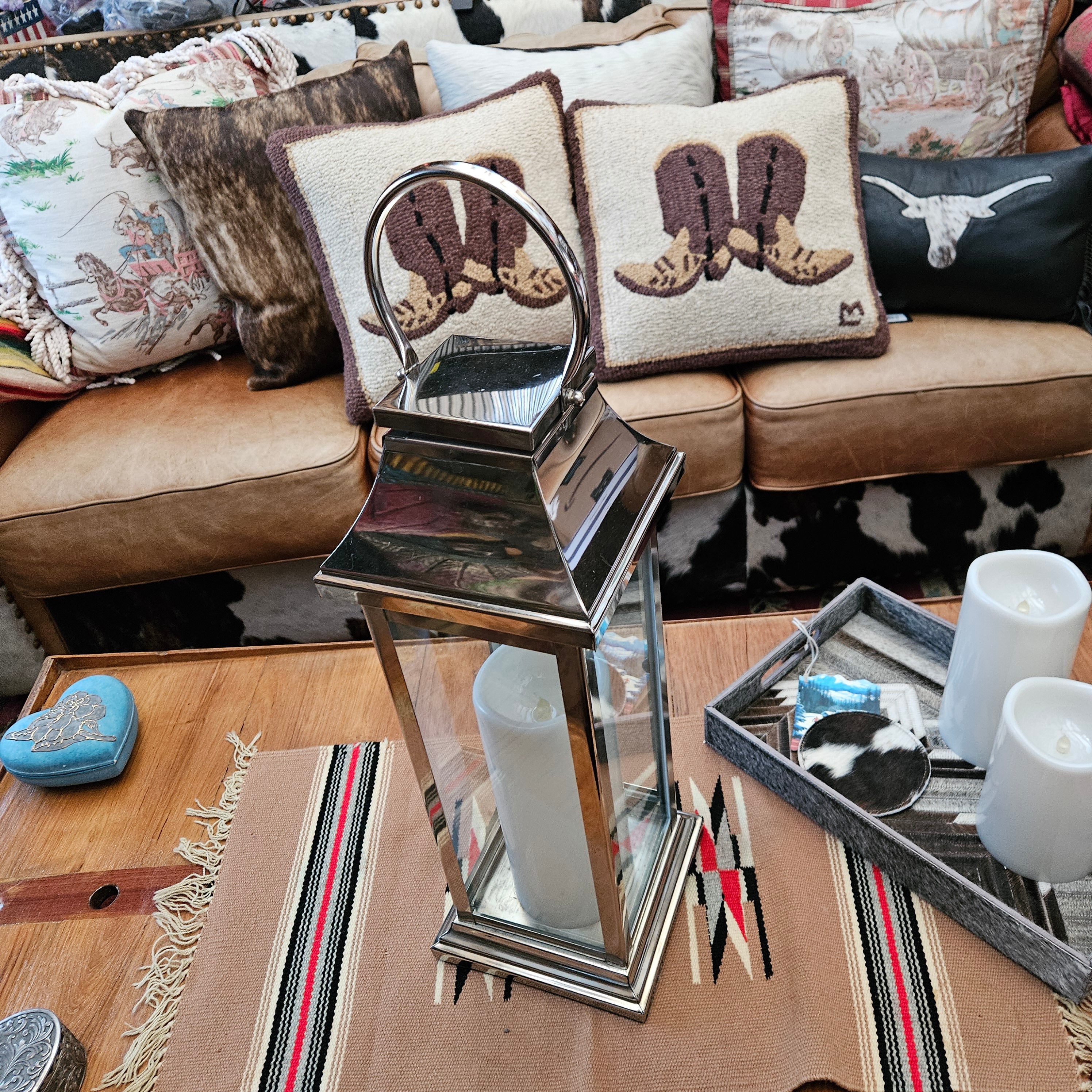 Chrome Hurricane Lantern