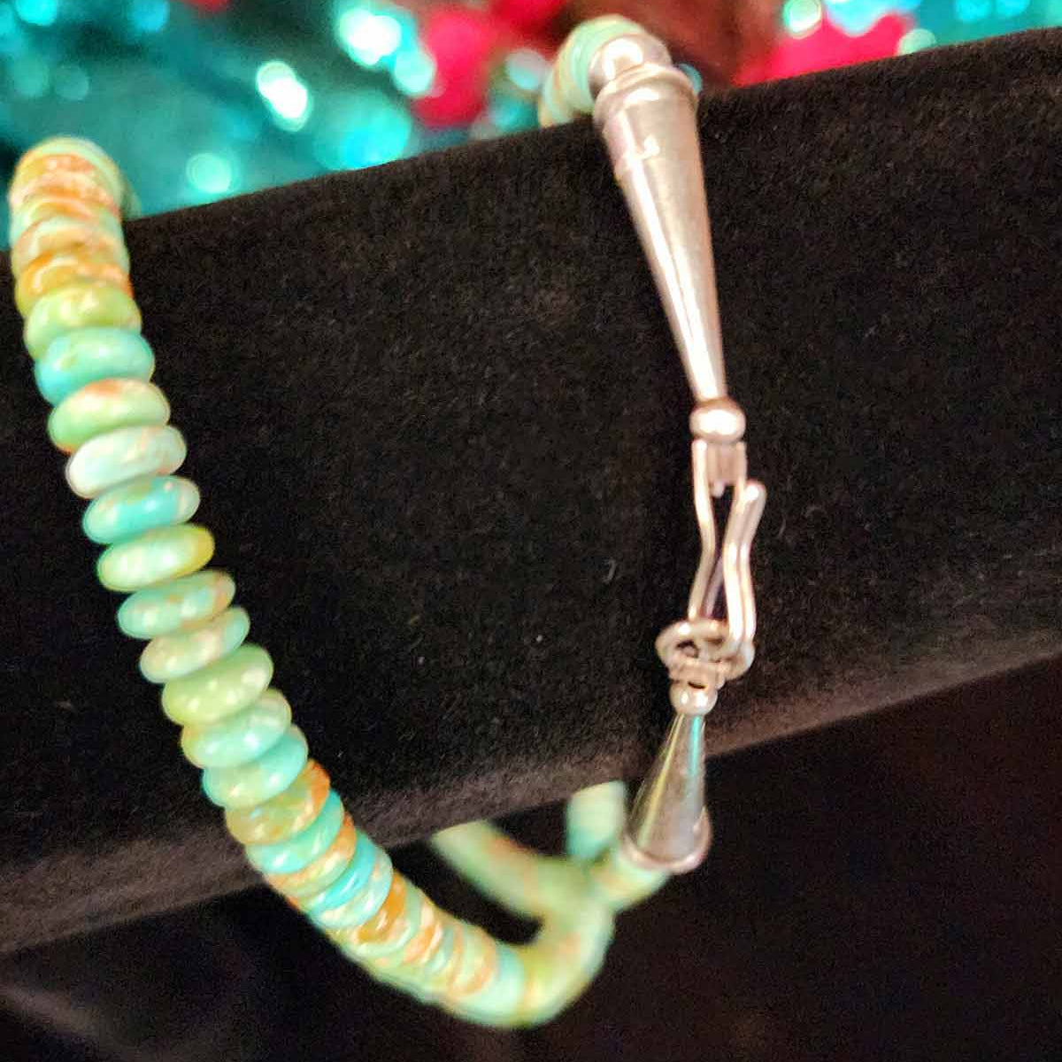 Vintage Navajo Royston Turquoise Sauser Beaded Necklace