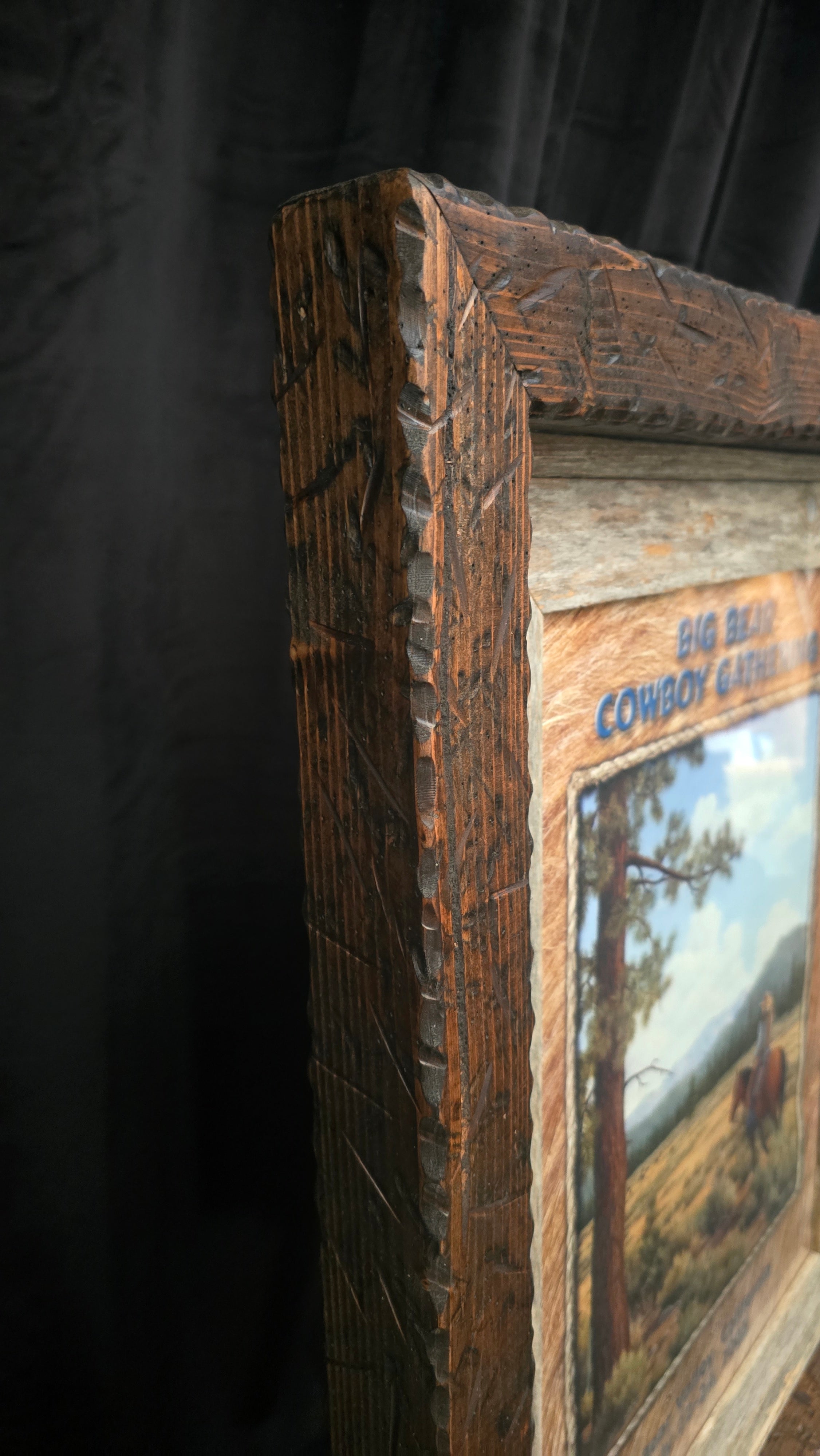 Big Bear Cowboy Gathering 2005 Framed Poster – Rustic Western Wall Art Barnwood Frame 28x34