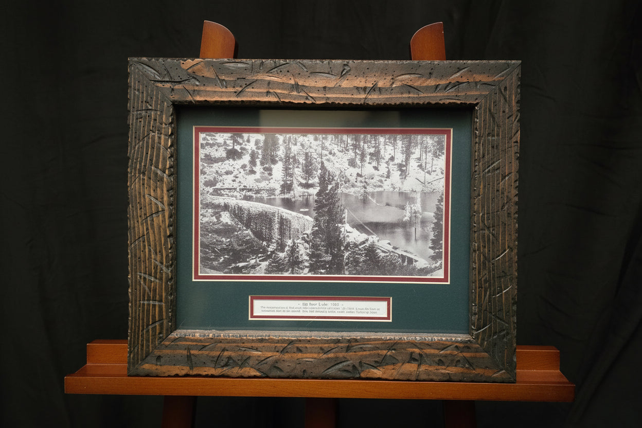 Big Bear Lake "1885 Rock Dam Print" Artist Tom Core