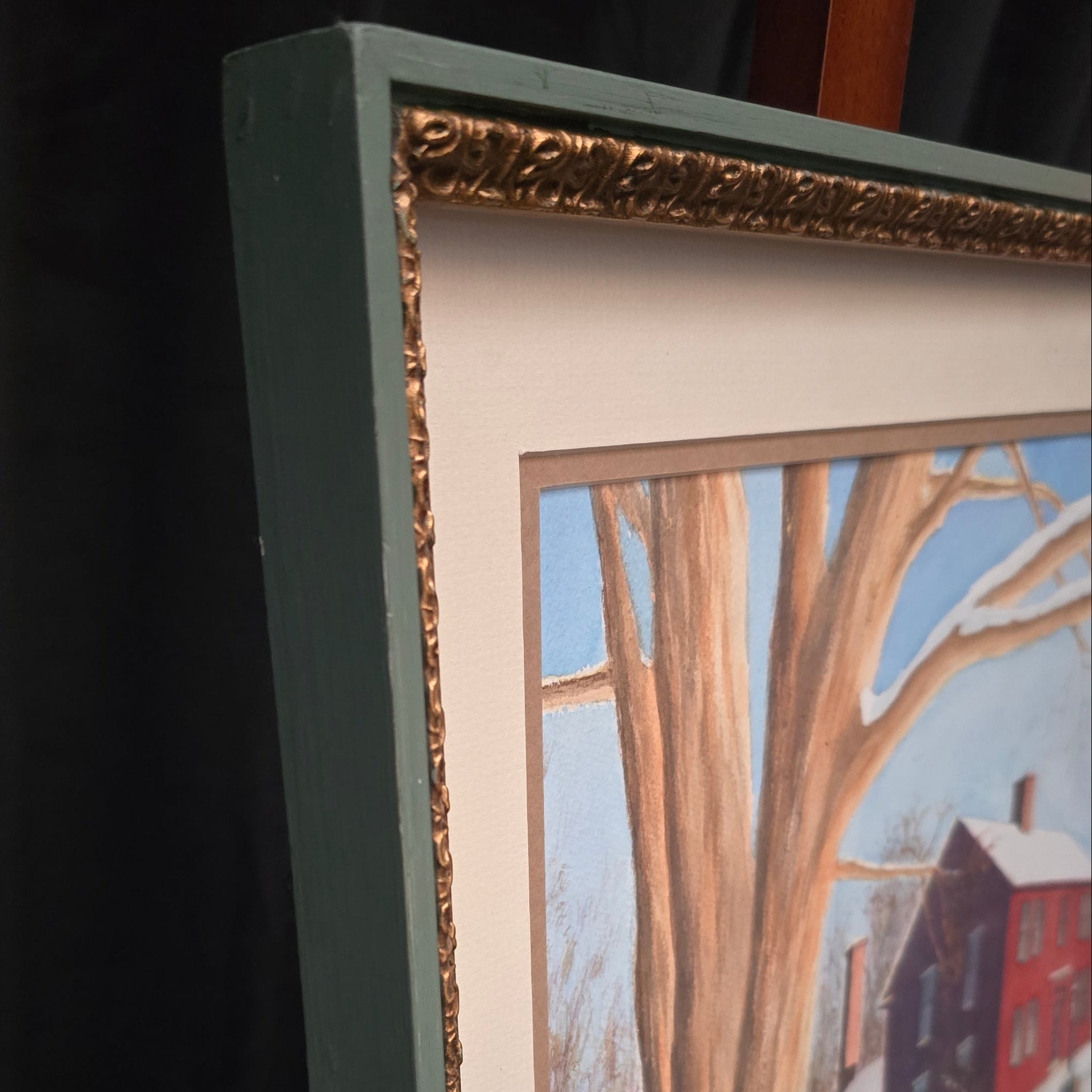 Harry Stamm Farm House Snow Painting