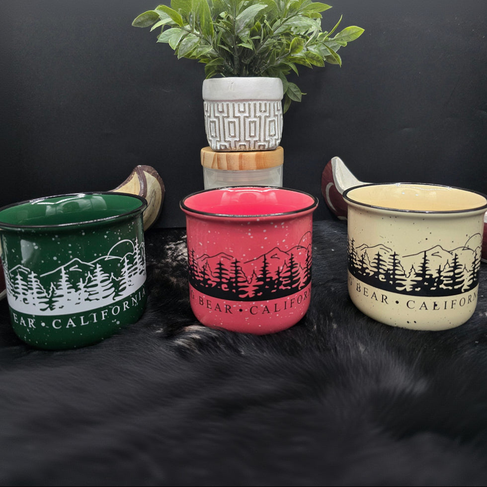 Big Bear California Campfire Ceramic Coffee Mug Large
