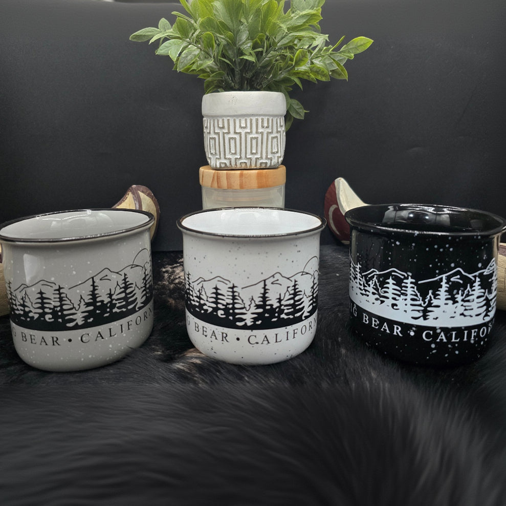 Big Bear California Campfire Ceramic Coffee Mug Large