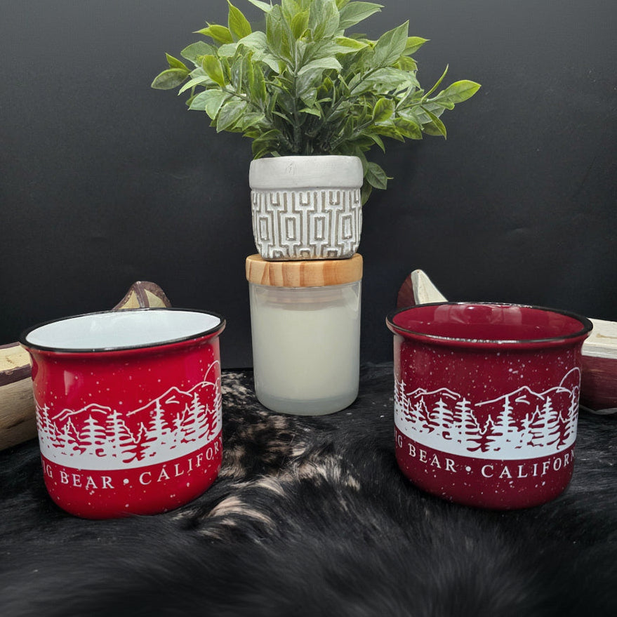 Big Bear California Campfire Ceramic Coffee Mug Large