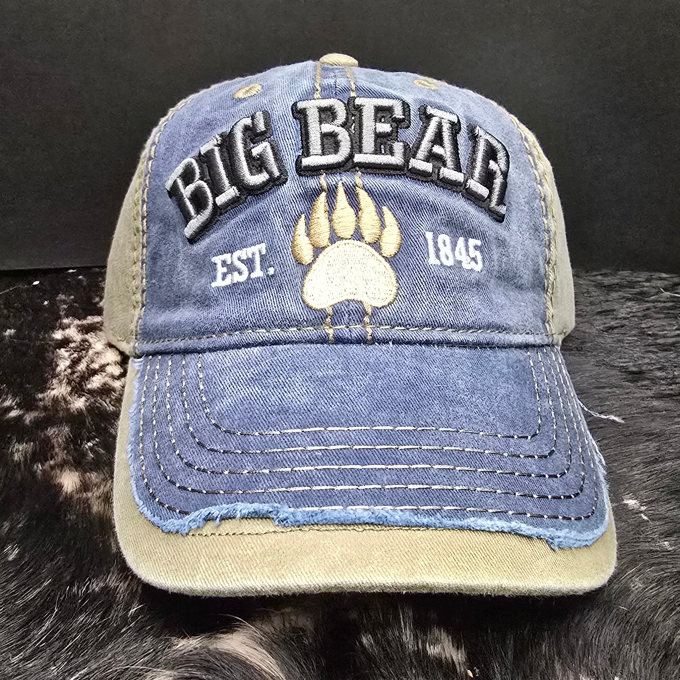 Big Bear California Two Tone Adjustable Velcro Souvenir Hat