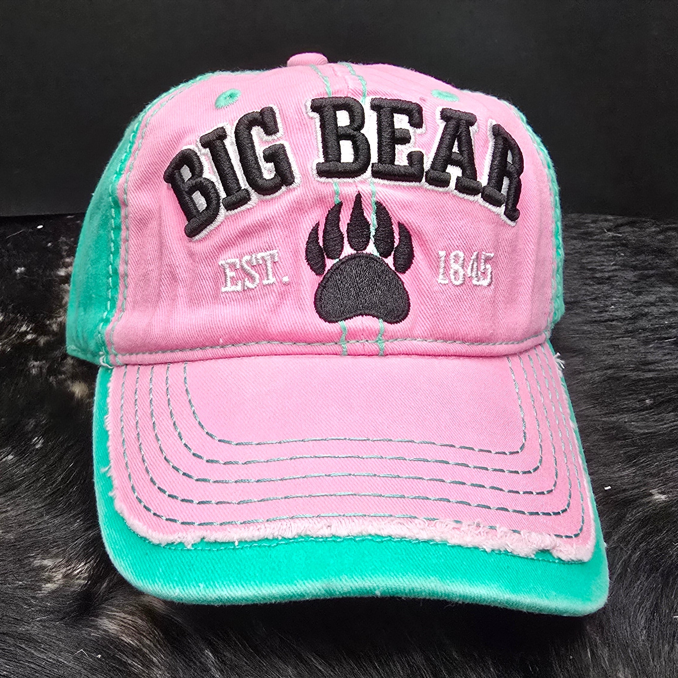 Big Bear California Two Tone Adjustable Velcro Souvenir Hat