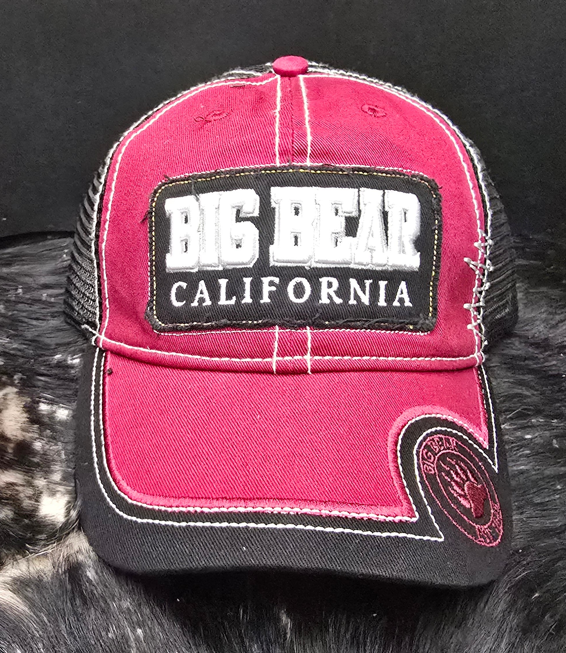 Big Bear California mesh adjustable velcro hat