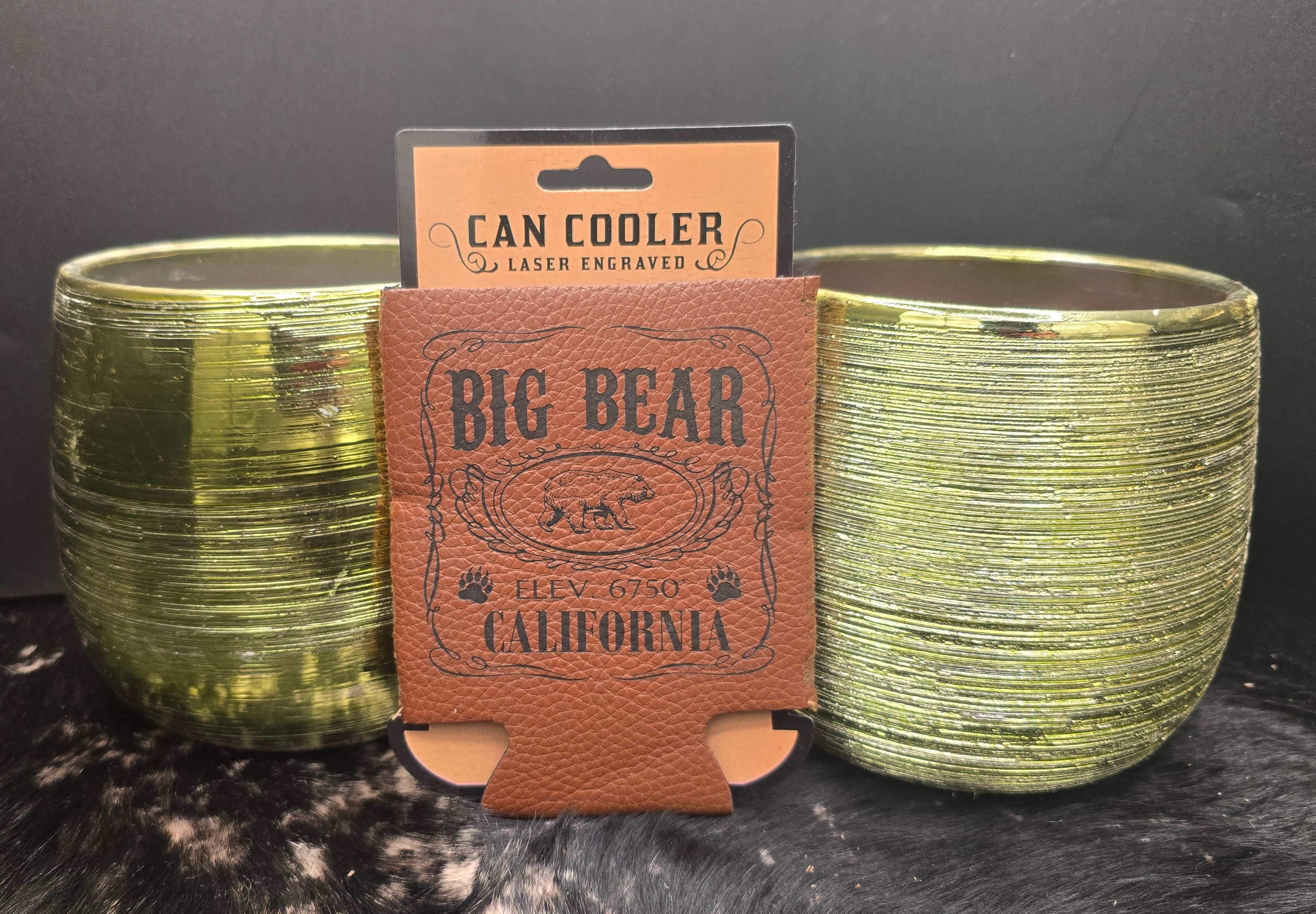 big bear california can cooler koozie laser engraved souvenir