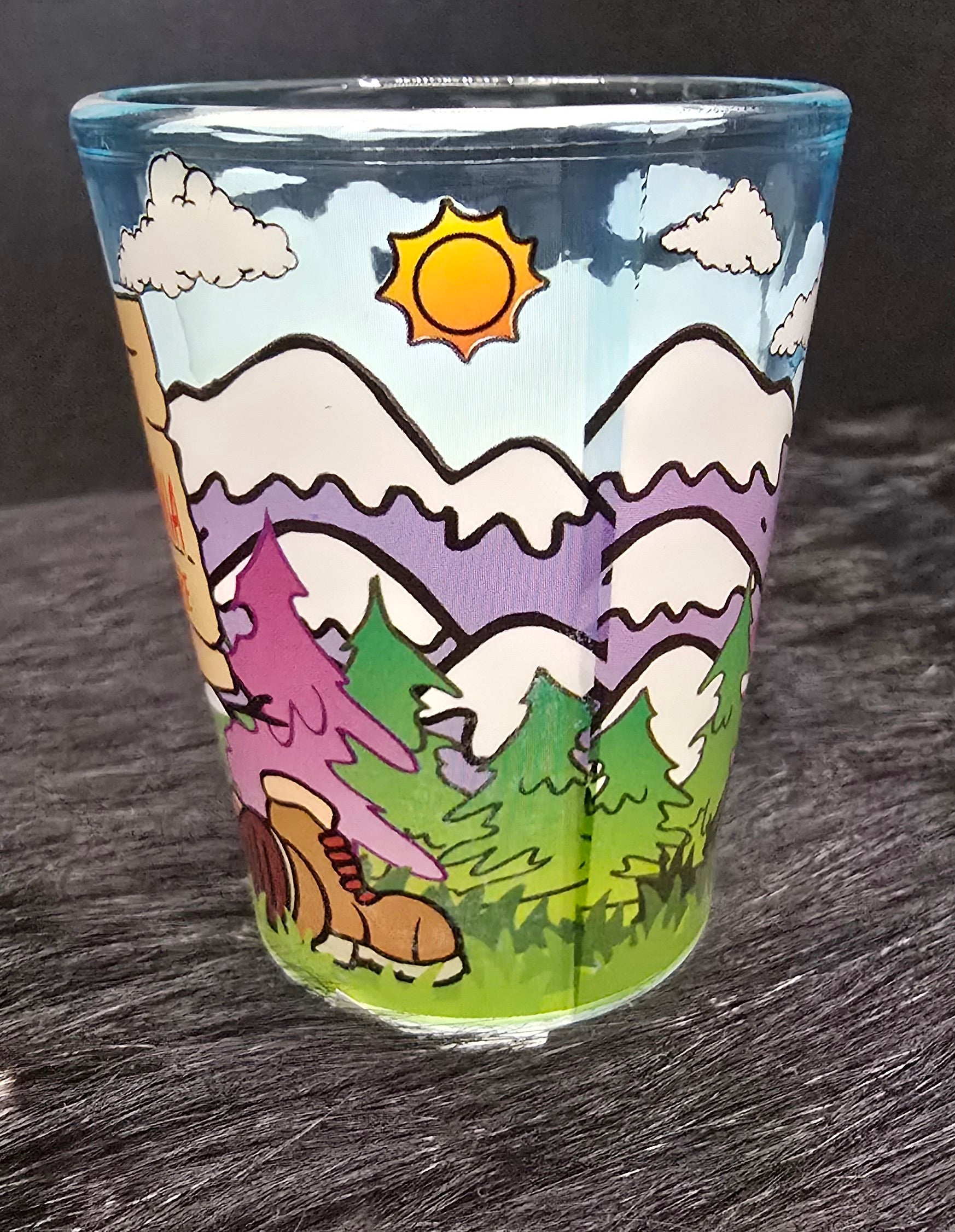 Big Bear California Funny Bear Shot Glass “Send More Tourists” Novelty Souvenir