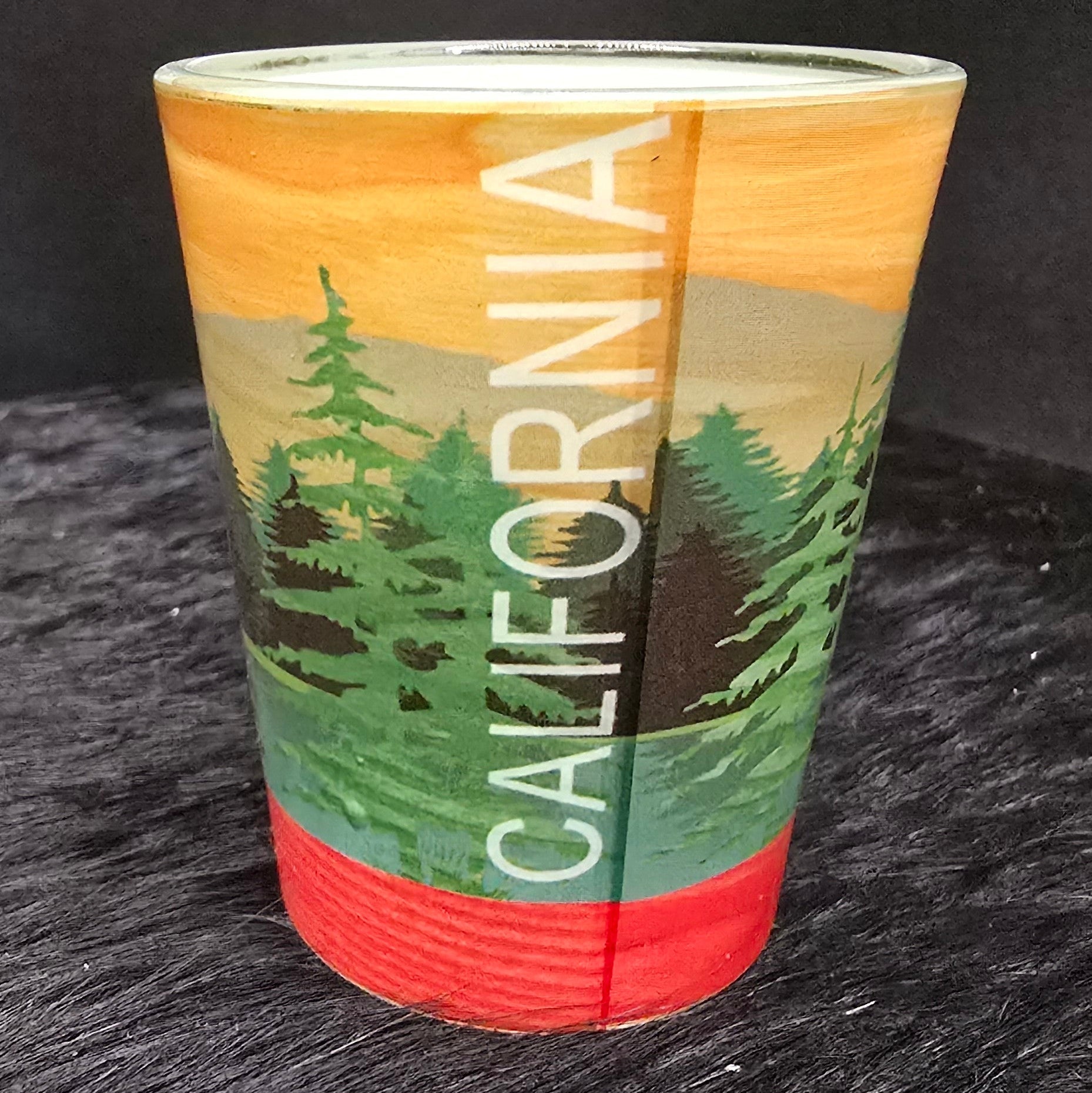 Big Bear California Wood Grain California State Flag Shot Glass