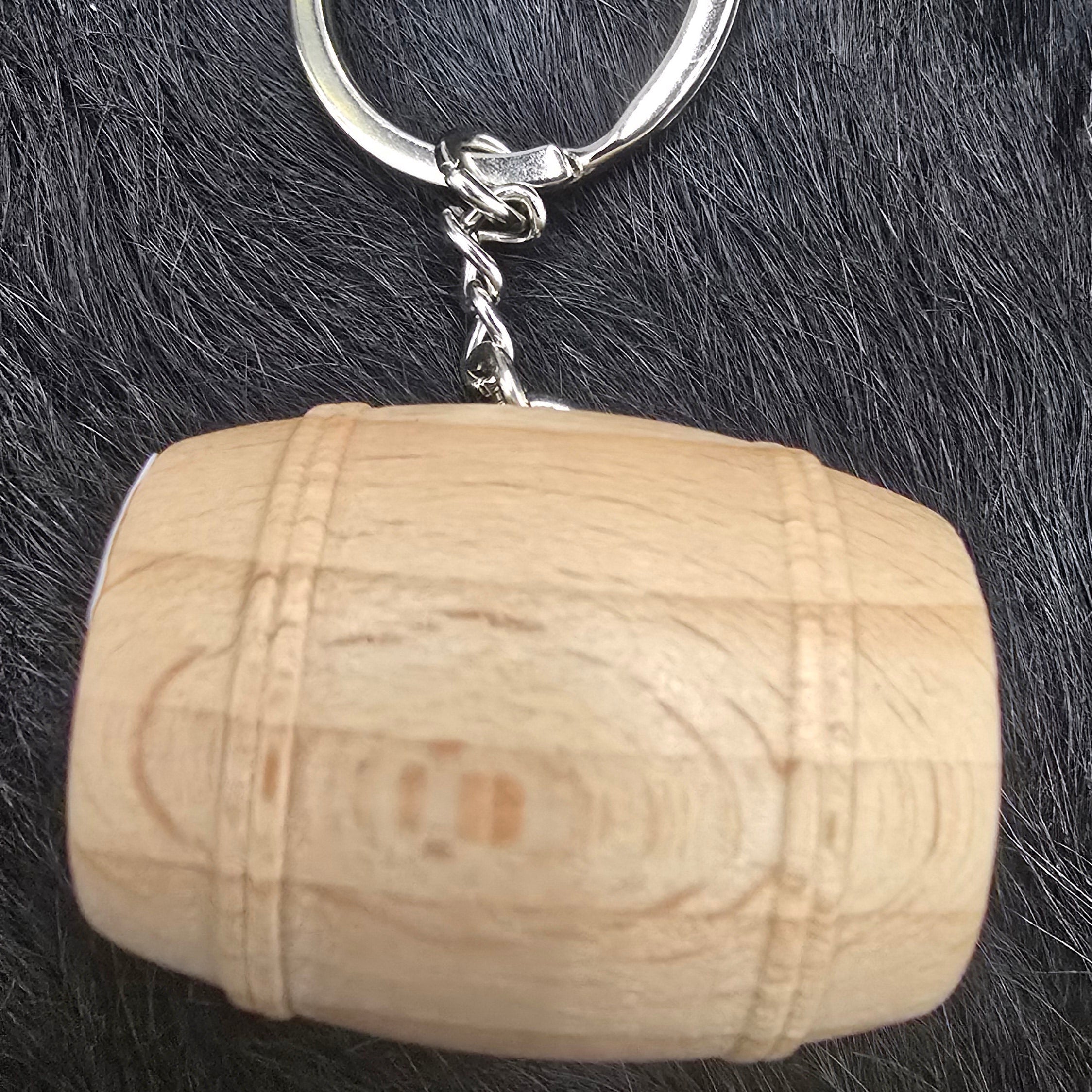 Big Bear California Laser Engraved Wood Barrel Keychain