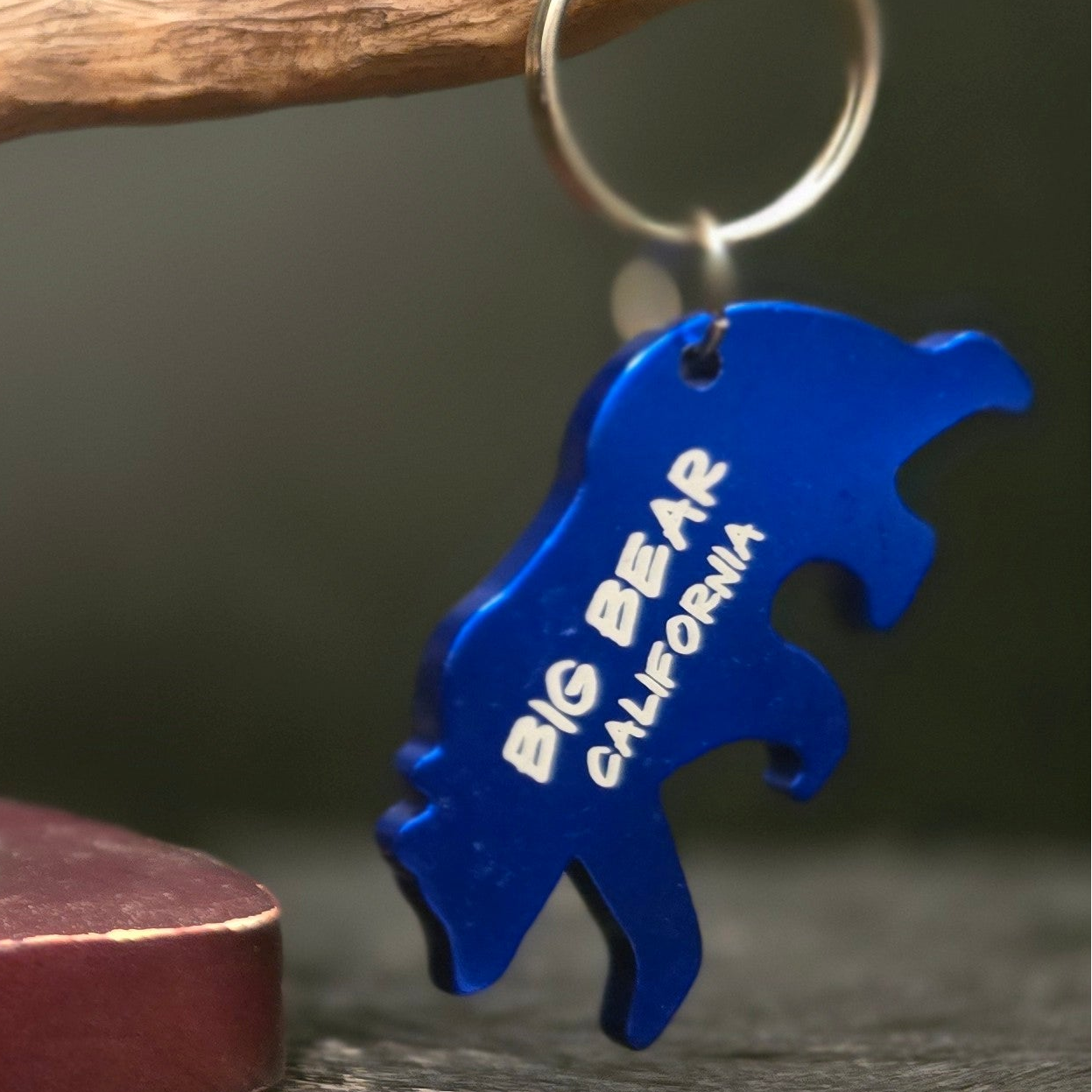 Big Bear California Aluminum Bear Shaped Keychain