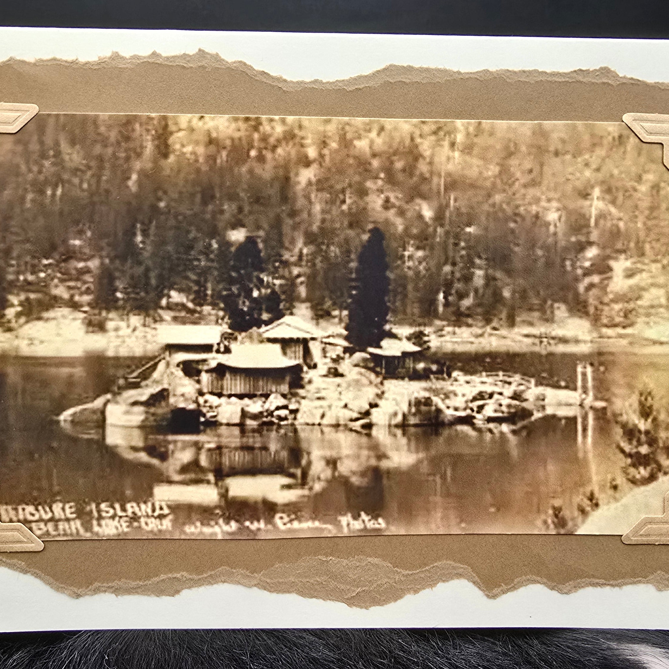 Beautifully Hand Crafted Custom Created Greeting Card Series by Diane Stegman "Treasure Island Big Bear Lake, California"