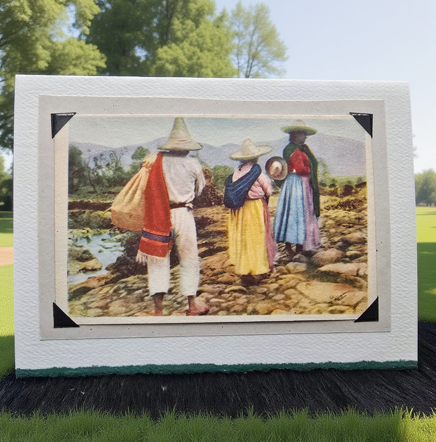 Beautifully Hand Crafted Custom Created Greeting Card Series by Diane Stegman "Returning to the Village"