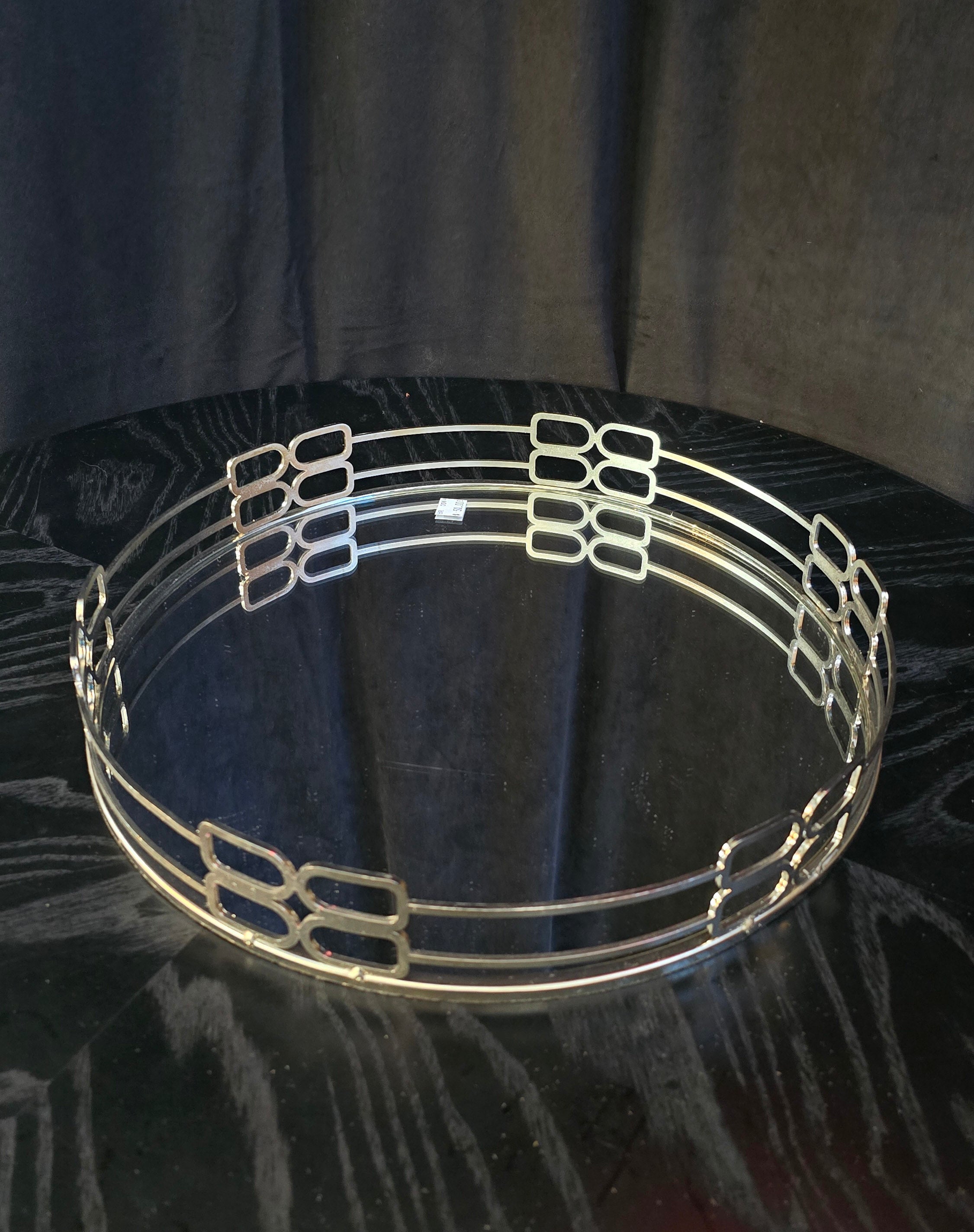 Mirror Tray with Elegant Metal Frame