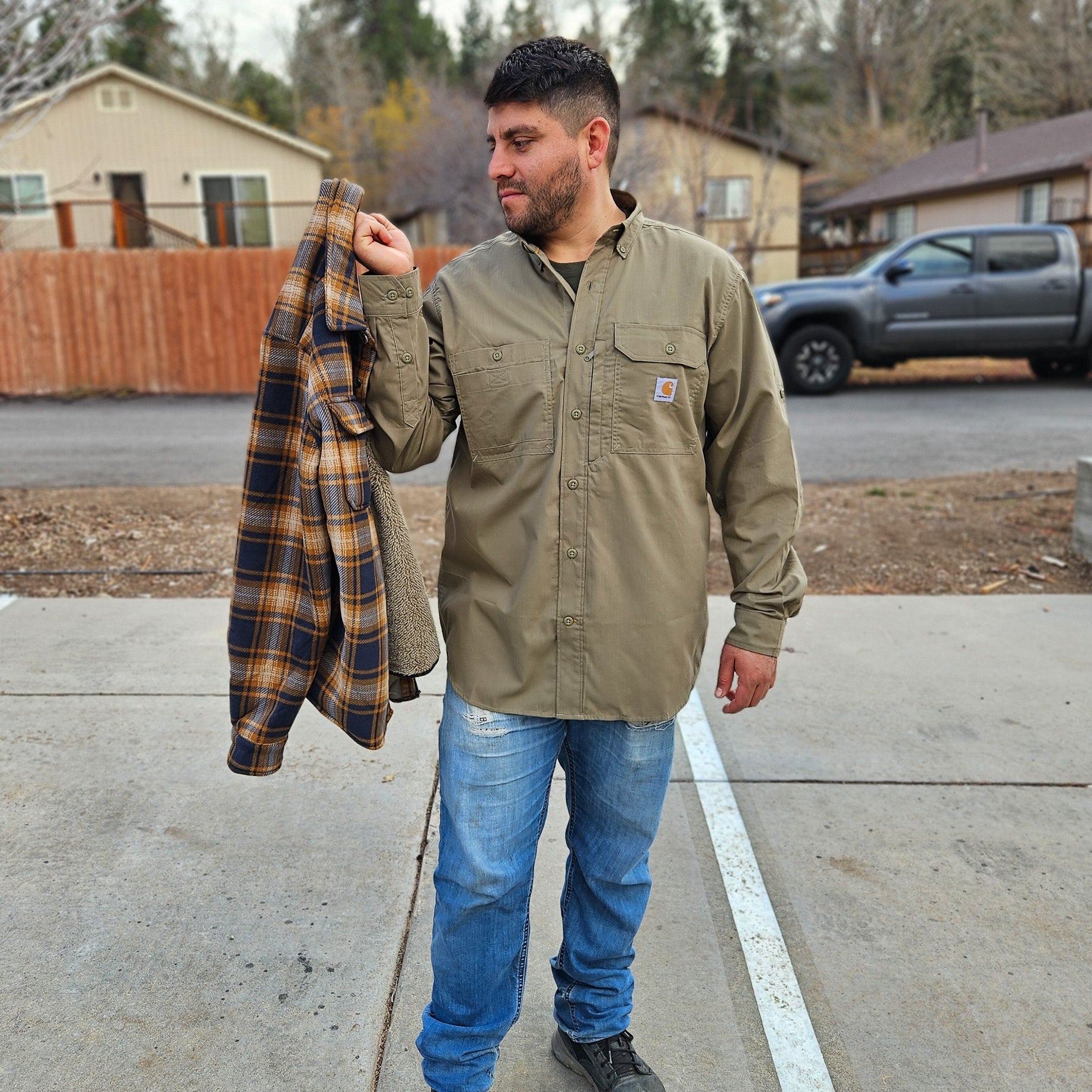 Carhartt Force Relaxed Fit Long Sleeve Button Up Shirt