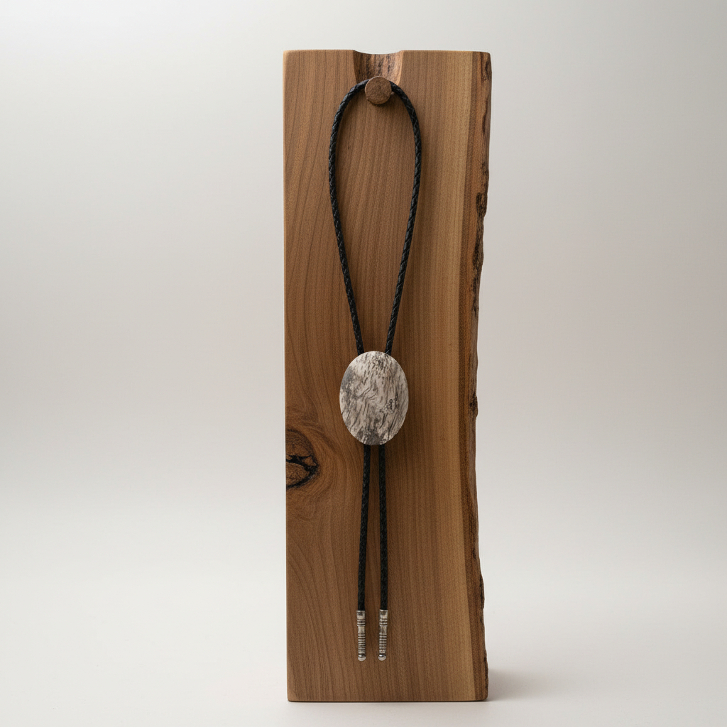 Native American Picasso Jasper Stone Bolo Tie